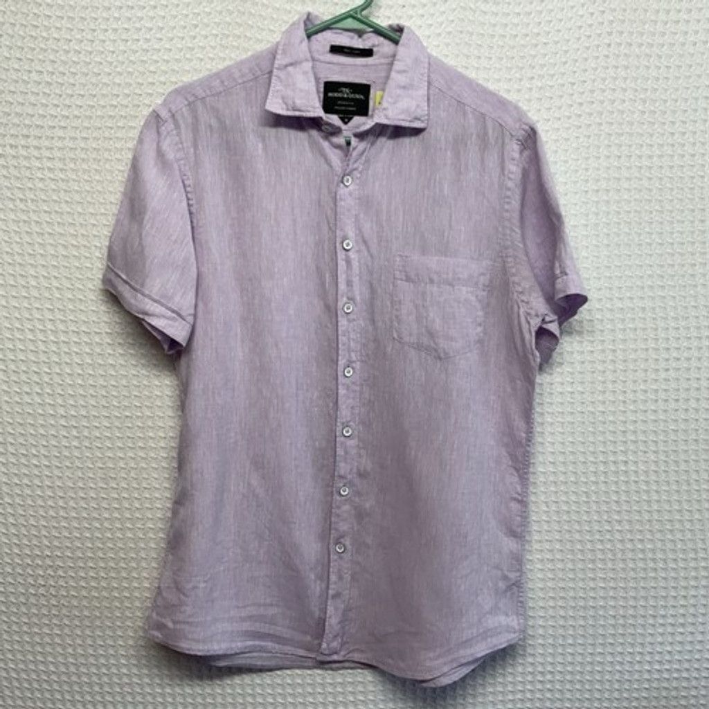 Rodd & Gunn Rodd & Gunn Sports Fit Lilac Lavender Short Slv. Shirt Men M Size US M / EU 48-50 / 2 - 6 Thumbnail