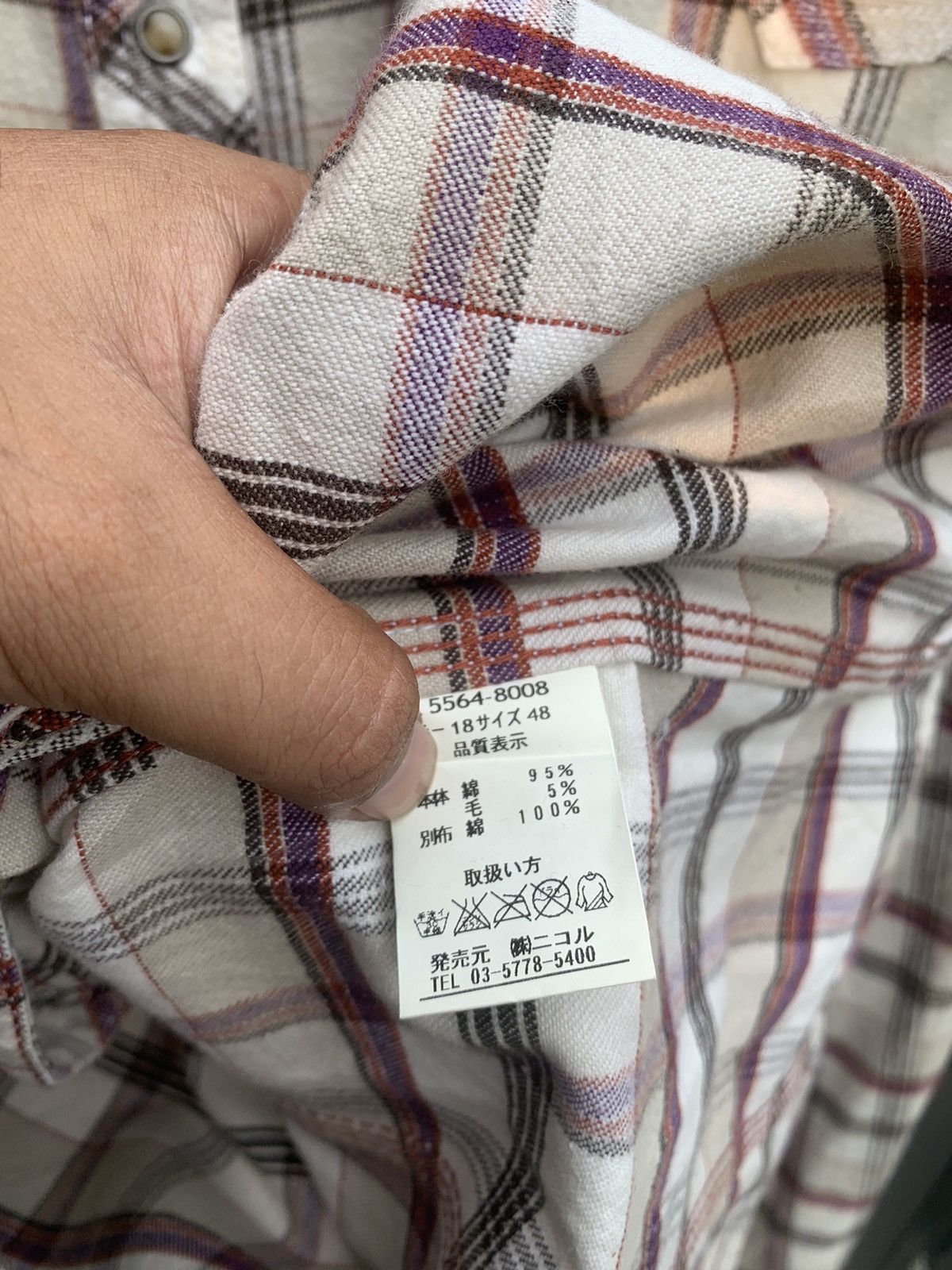 Designer × Japanese Brand × Nicole Club Nicole Club For Men Plaid Western Shirt Size US L / EU 52-54 / 3 - 6 Thumbnail