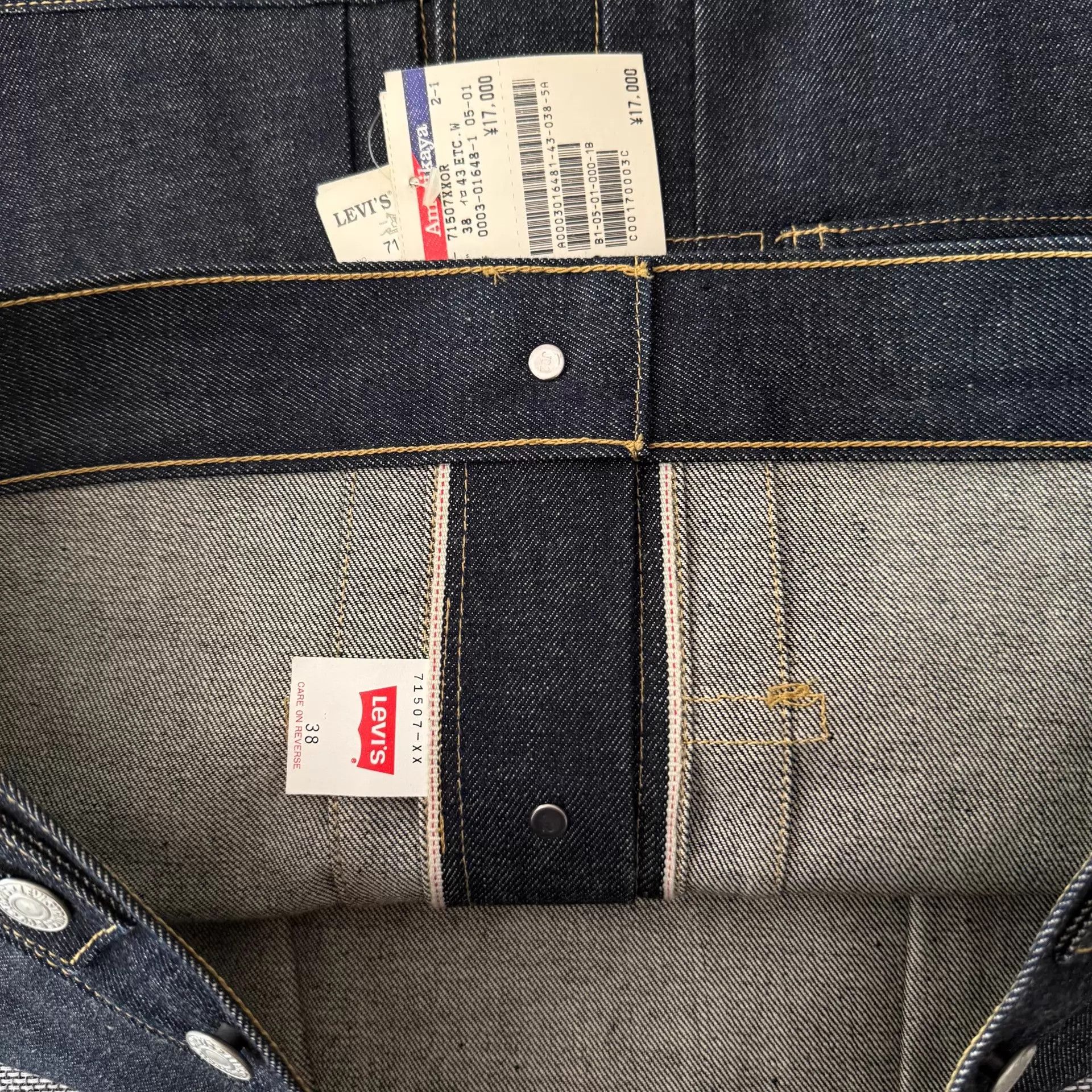 Levi's Levi's LVC507 Type2 Raw Denim Jacket Japan 95' 38 Size US M / EU 48-50 / 2 - 7 Thumbnail