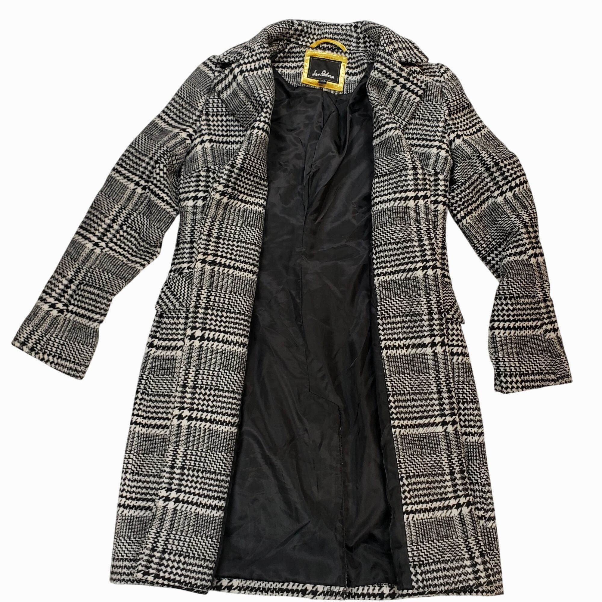 Sam Edelman Sam Edelman Two Button Houndstooth Plaid Wool Long Blazer Co Size S / US 4 / IT 40 - 3 Thumbnail