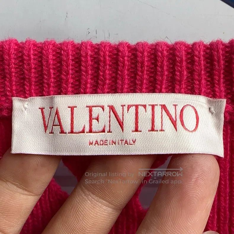 Valentino Valentino Pink crewneck cut-out bow knit Size XS / US 0-2 / IT 36-38 - 3 Thumbnail