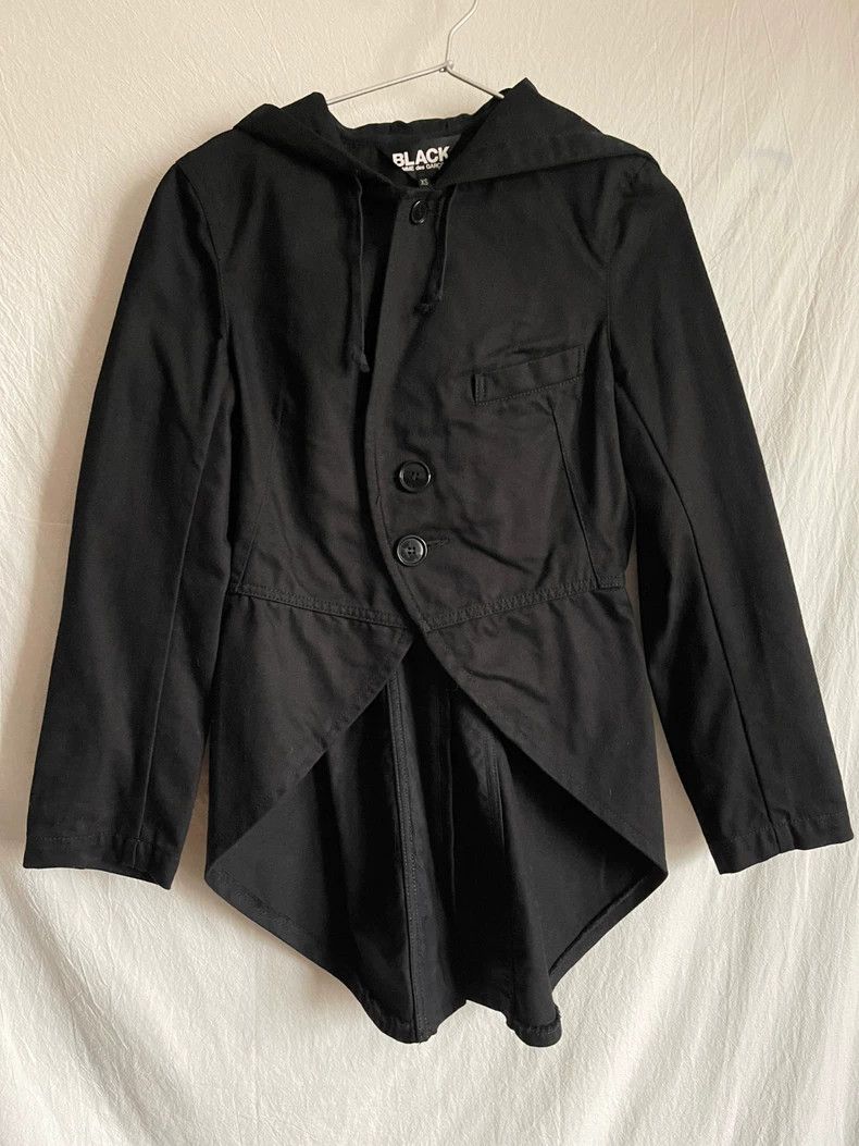 Comme des Garcons Comme des Garcons Black dovetail hooded suit jacket Size XS / US 0-2 / IT 36-38 - 1 Thumbnail