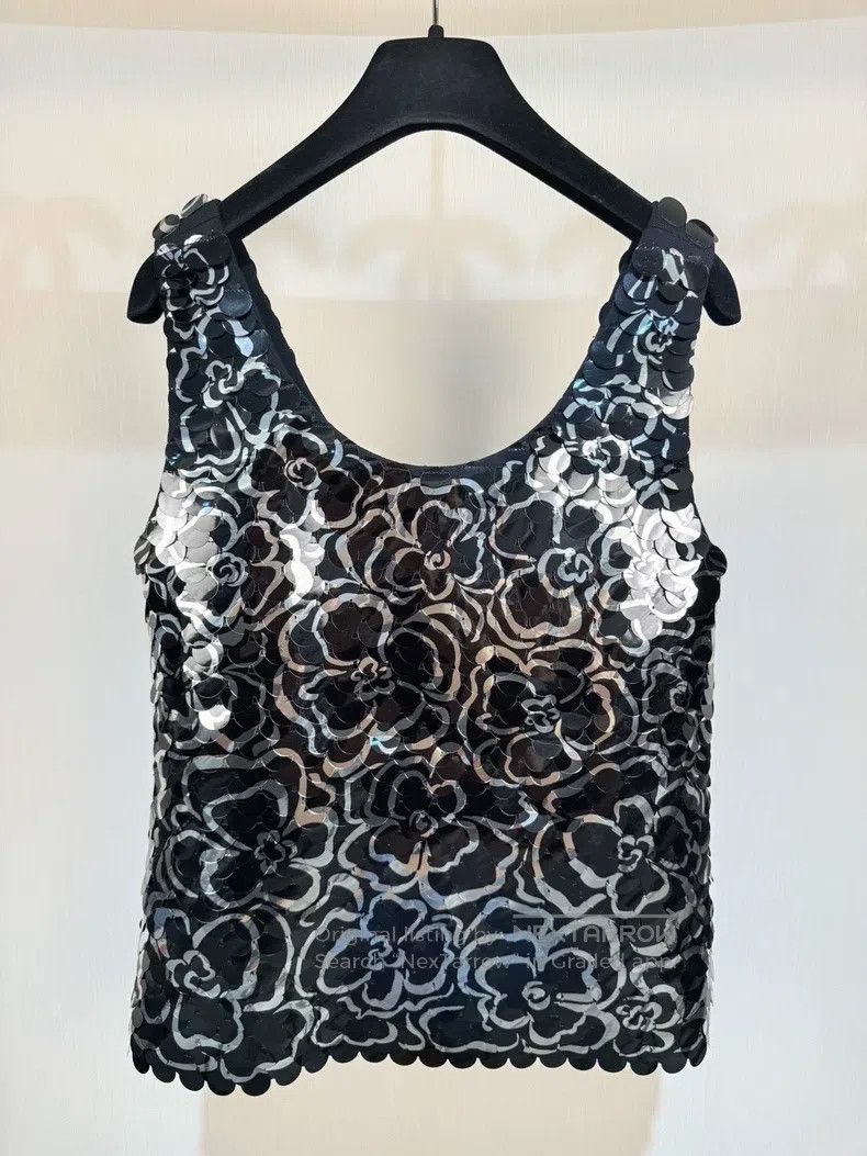 Chanel Chanel Camelia sequin vest Size XS / US 0-2 / IT 36-38 - 3 Thumbnail