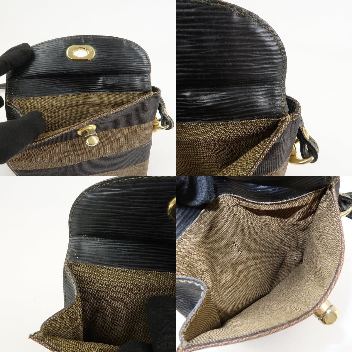 Fendi Fendi Pequin Canvas Crossbody Bag Brown Size ONE SIZE - 7 Thumbnail