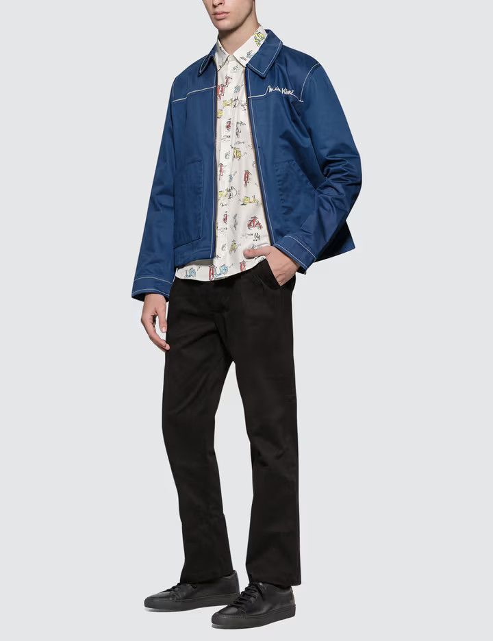Maison Kitsune White All Over Scooter Print Short Sleeve Shirt Size US S / EU 44-46 / 1 - 5 Thumbnail