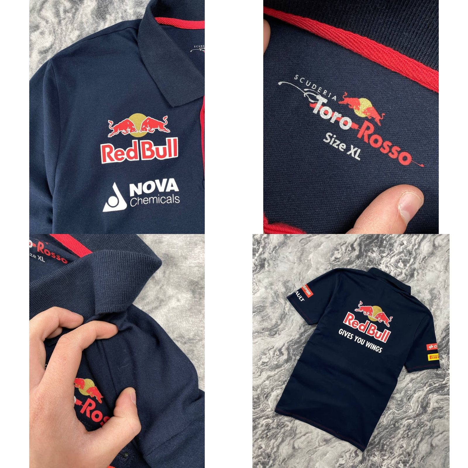 Logo 7 VINTAGE Toro Rosso Red Bull Racing Big Logo Men XL T Shirt Blue Size US XL / EU 56 / 4 - 8 Thumbnail