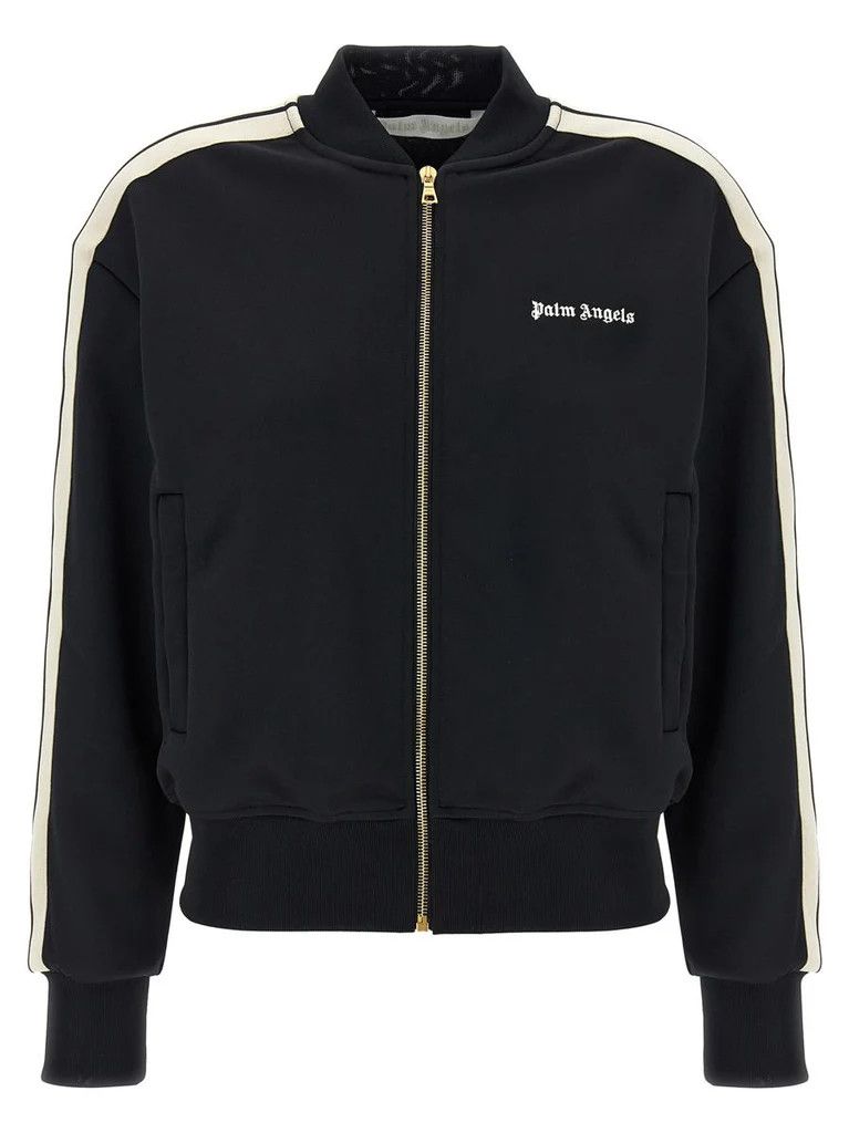 Palm Angels o1s22i1n0824 Contrast Bands Track Sweatshirt in Black Size S / US 4 / IT 40 - 1 Thumbnail