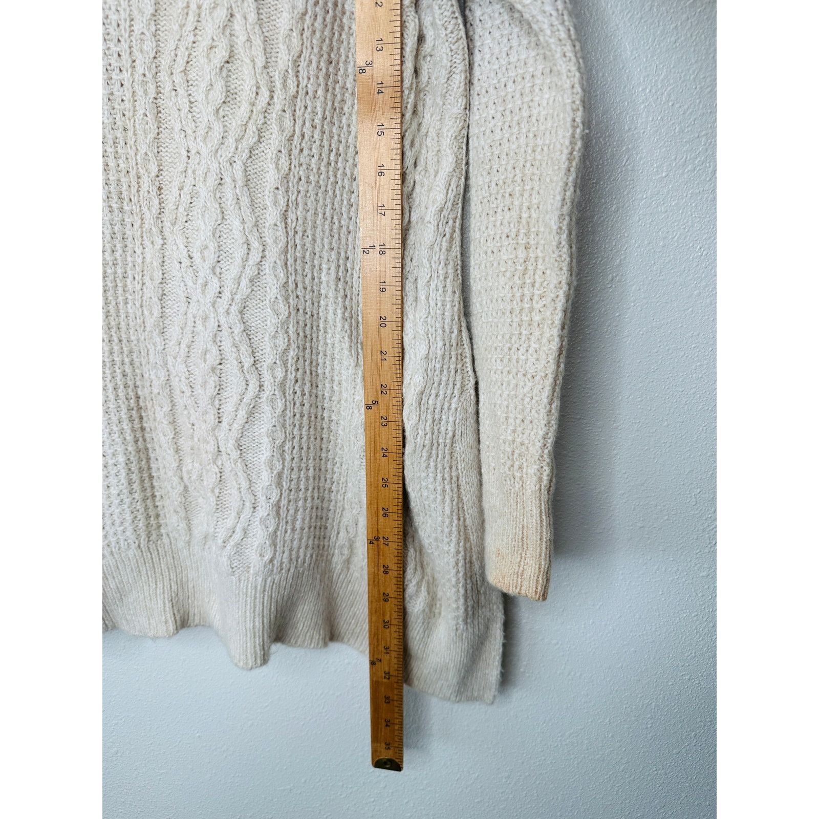 Vince Vince Cream Chunky Knit Long Sleeve Mock Neck Sweater L Size L / US 10 / IT 46 - 9 Thumbnail