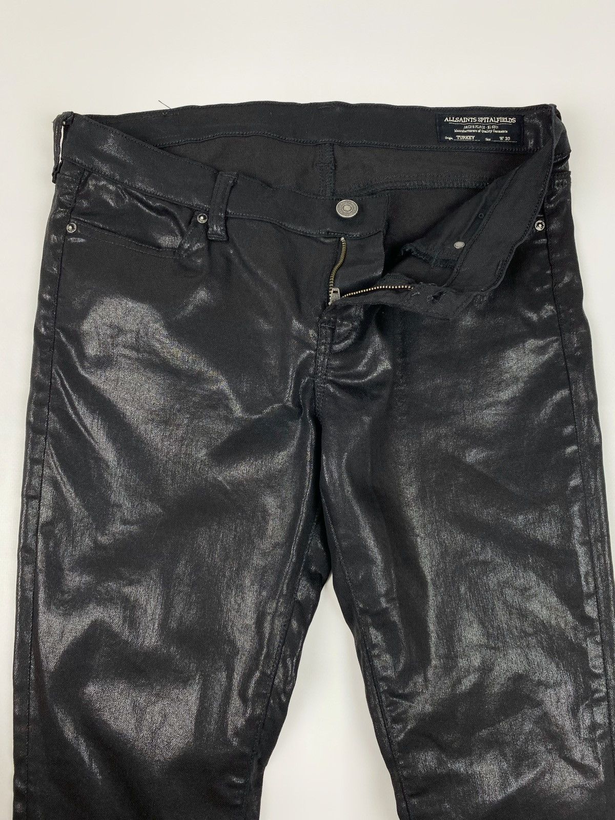 Allsaints Allsaints Petrel Brodie Slim Coated Ankle Zip Jeans 30 Size 30" / US 8 / IT 44 - 5 Thumbnail
