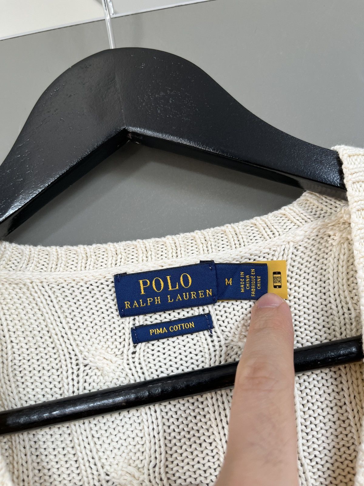 Polo Ralph Lauren Polo Ralph Lauren Kimberly Cable Knit Cream V-neck Sweater Size M / US 6-8 / IT 42-44 - 9 Thumbnail