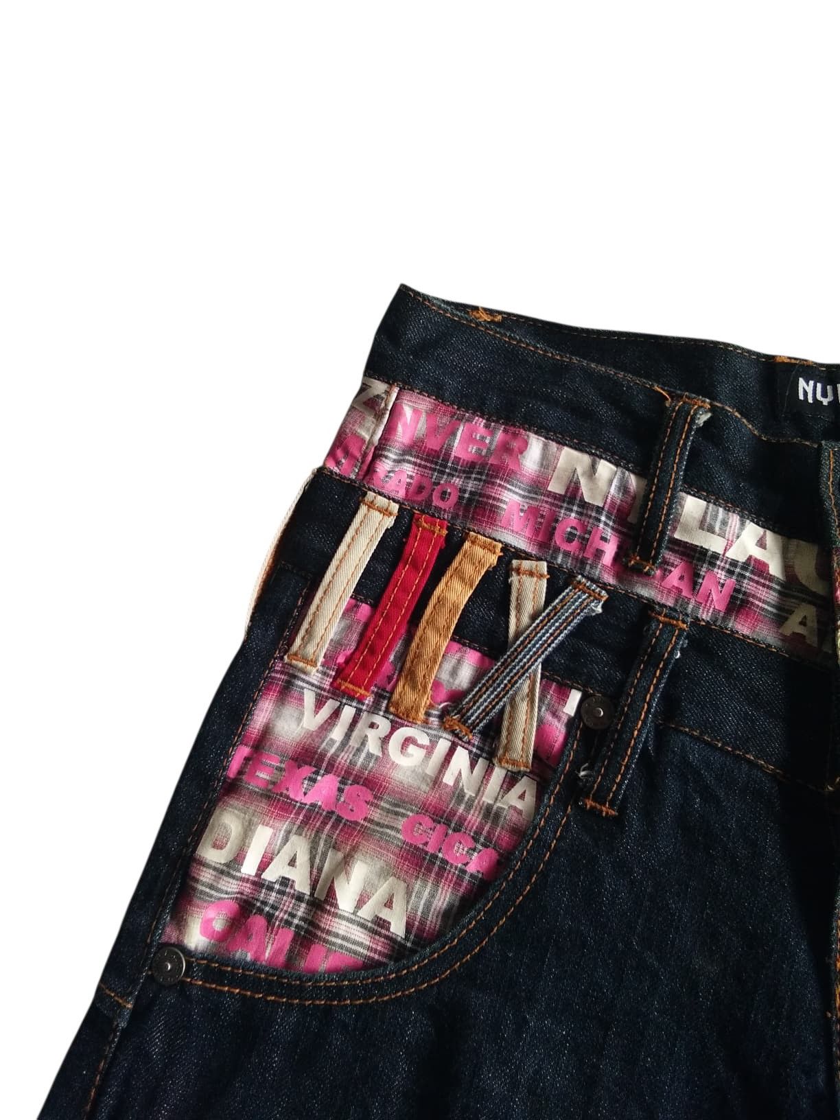 PPFM DOUBLE WAIST💥NYLAUS PUNK STYLE JAPANESE DENIM Size US 29 - 15 Thumbnail