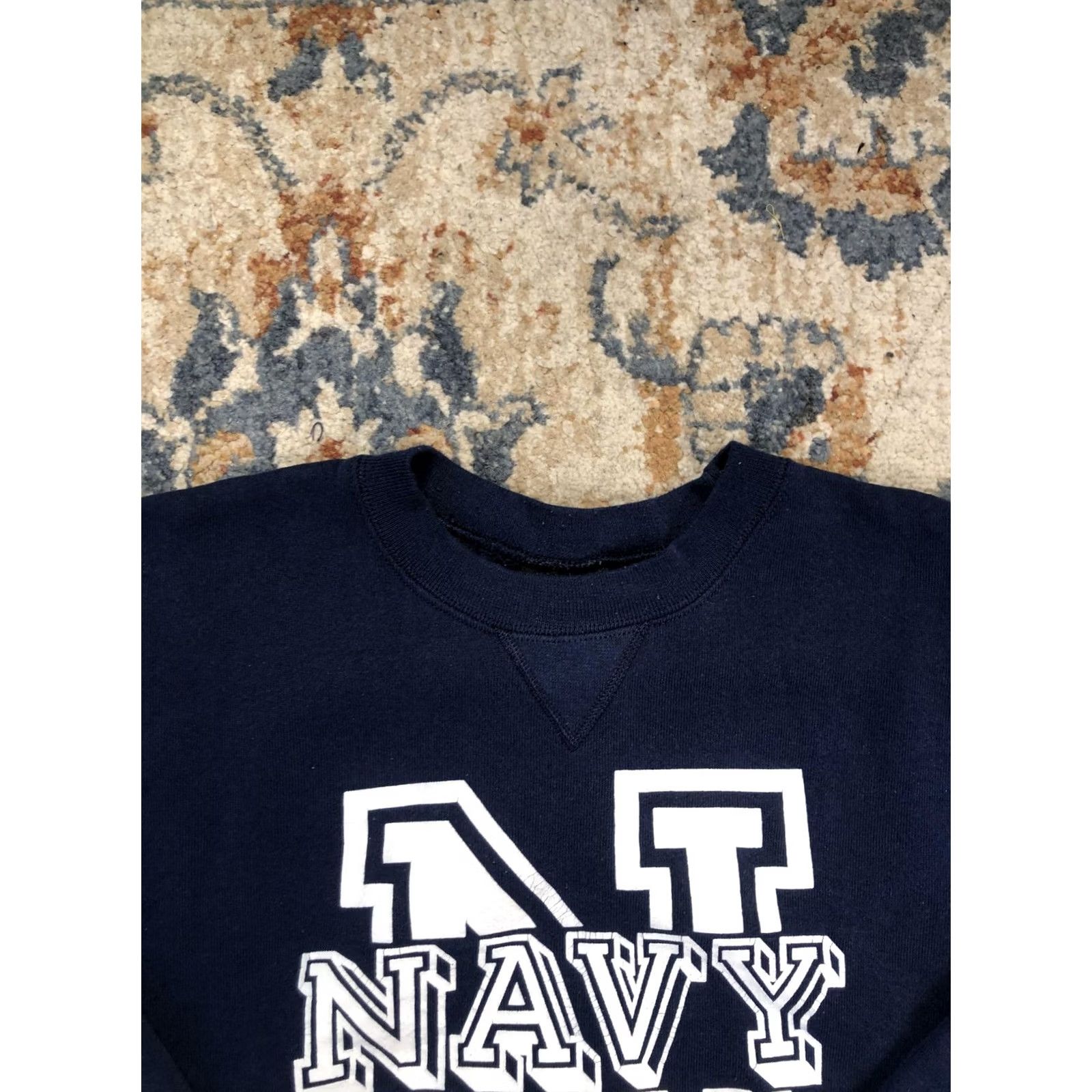 Soffe VINTAGE Soffe Navy Sweatshirt Mens Large Blue Fleece Crewneck College USA 90s Size US L / EU 52-54 / 3 - 2 Thumbnail