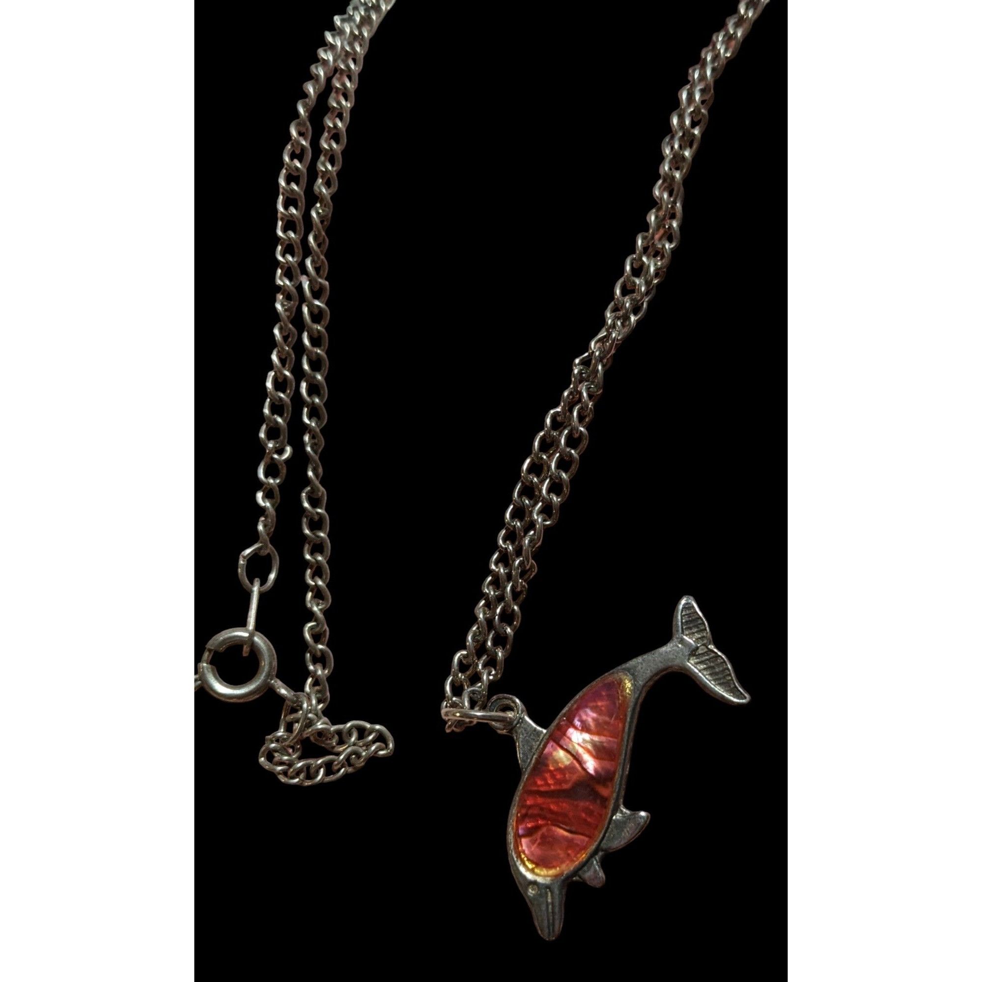Other Pink Shell Dolphin Necklace Size ONE SIZE - 3 Thumbnail