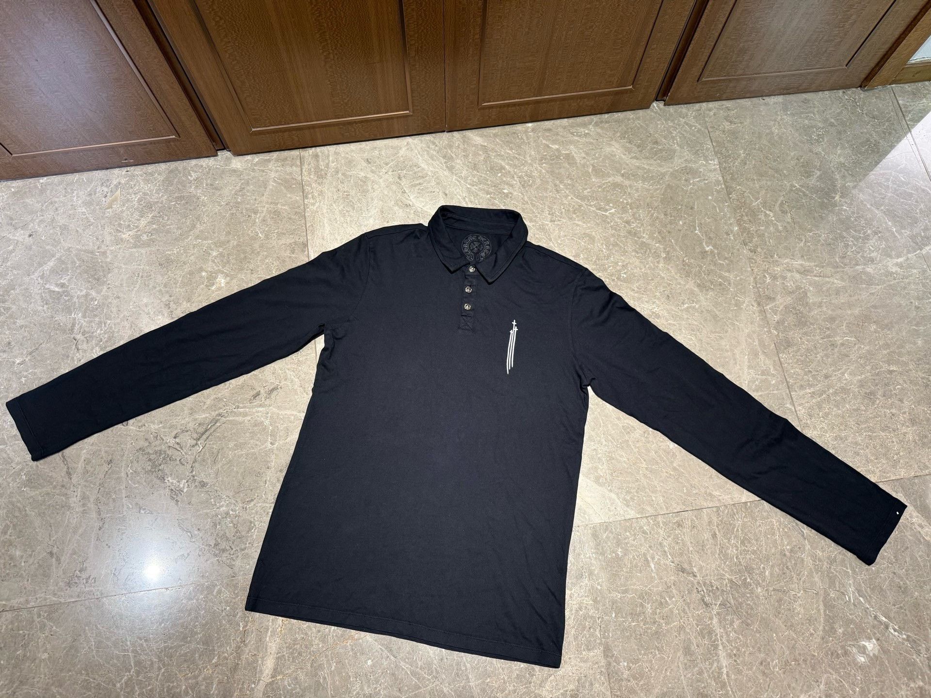 Chrome Hearts Chrome Hearts Printed Black Polo M Men Size US M / EU 48-50 / 2 - 1 Thumbnail