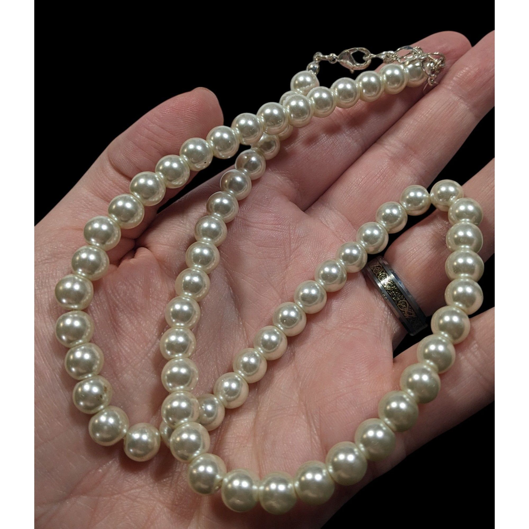 Other Classic Elegant Adjustable Faux Pearl Necklace Size ONE SIZE - 5 Thumbnail