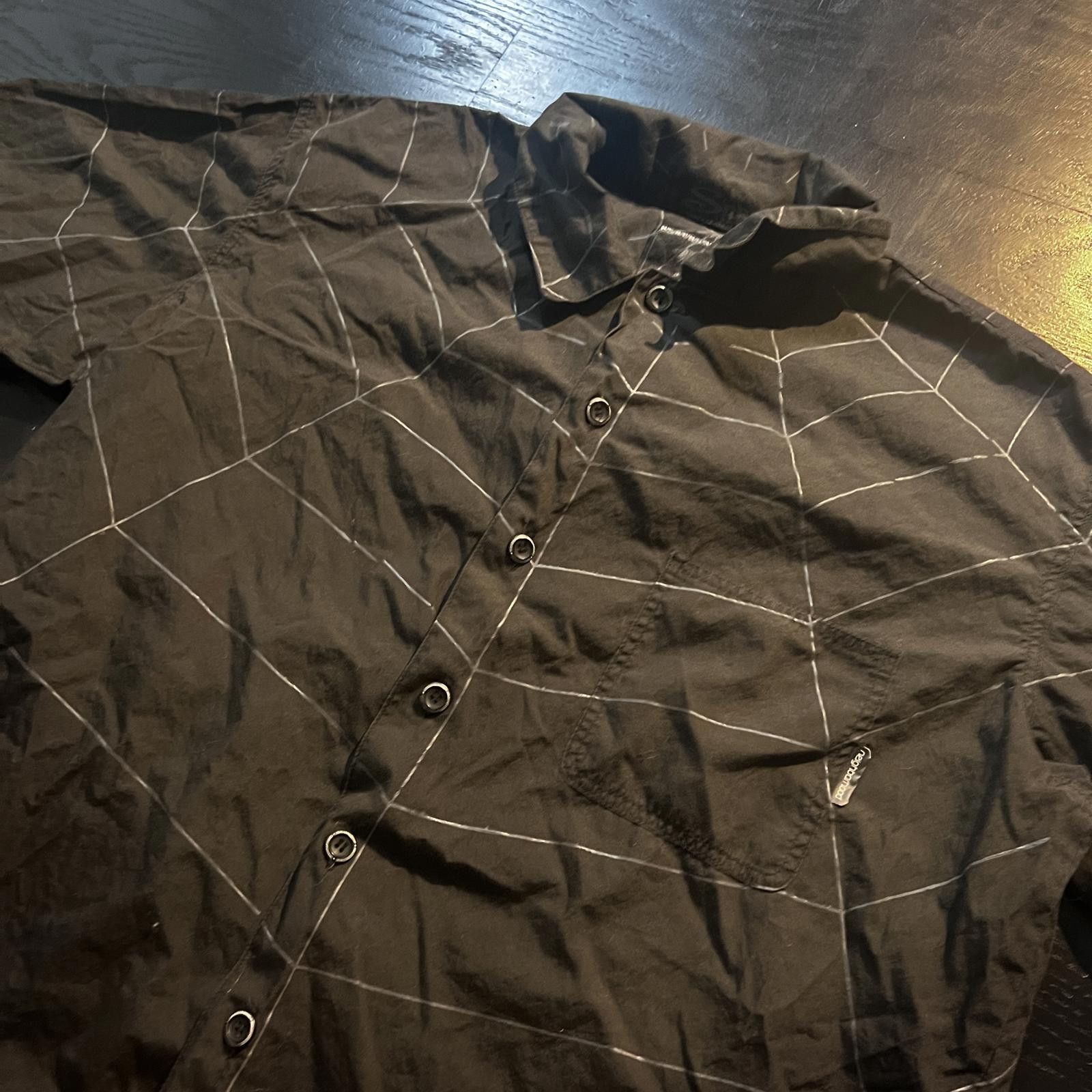 Neighborhood Neighborhood Short Sleeve Button Up Shirt Black Spider Web Size US L / EU 52-54 / 3 - 2 Thumbnail