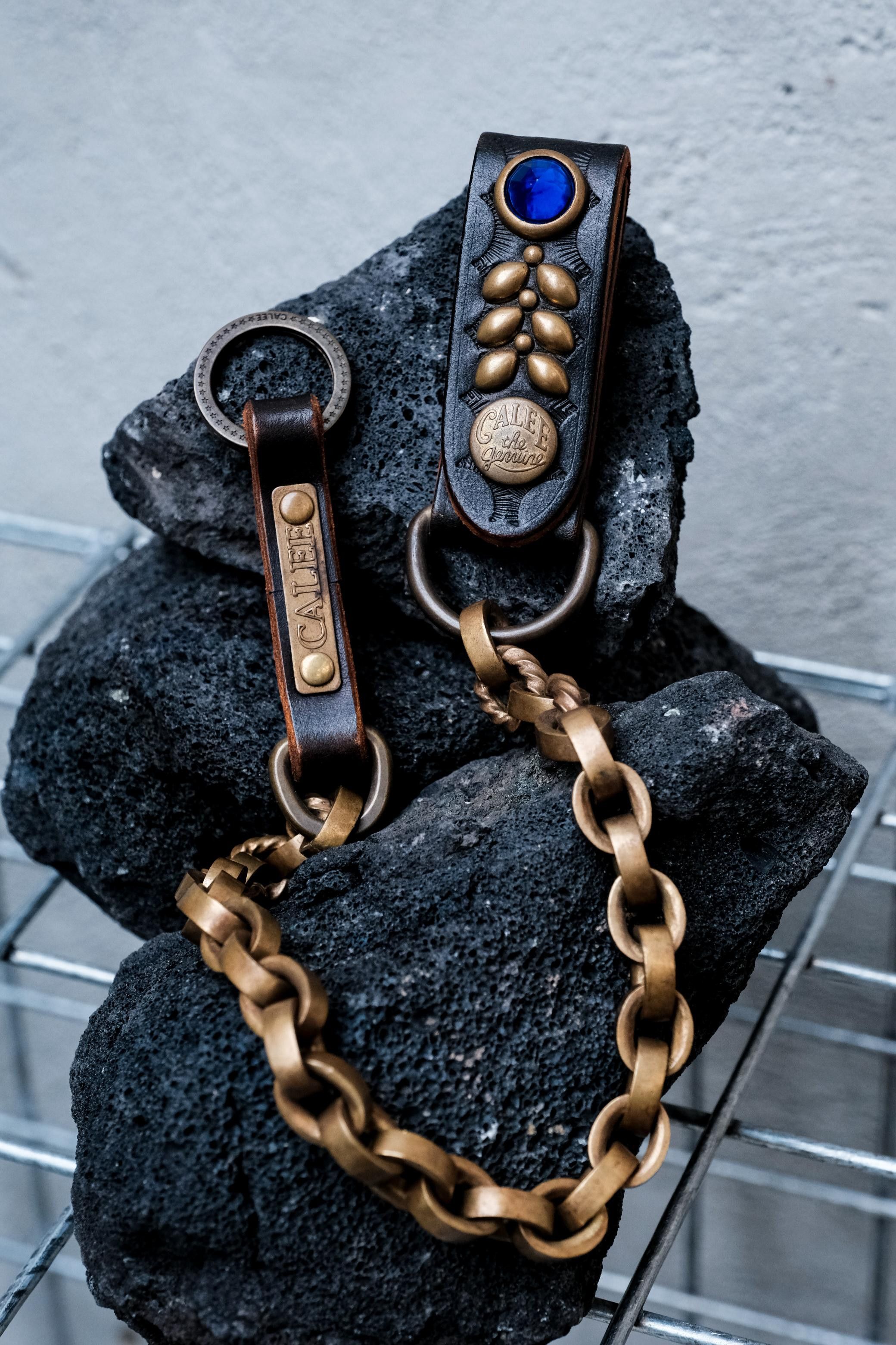 Other CALEE Studded Leather Wallet Chain BLUE Size ONE SIZE - 3 Thumbnail