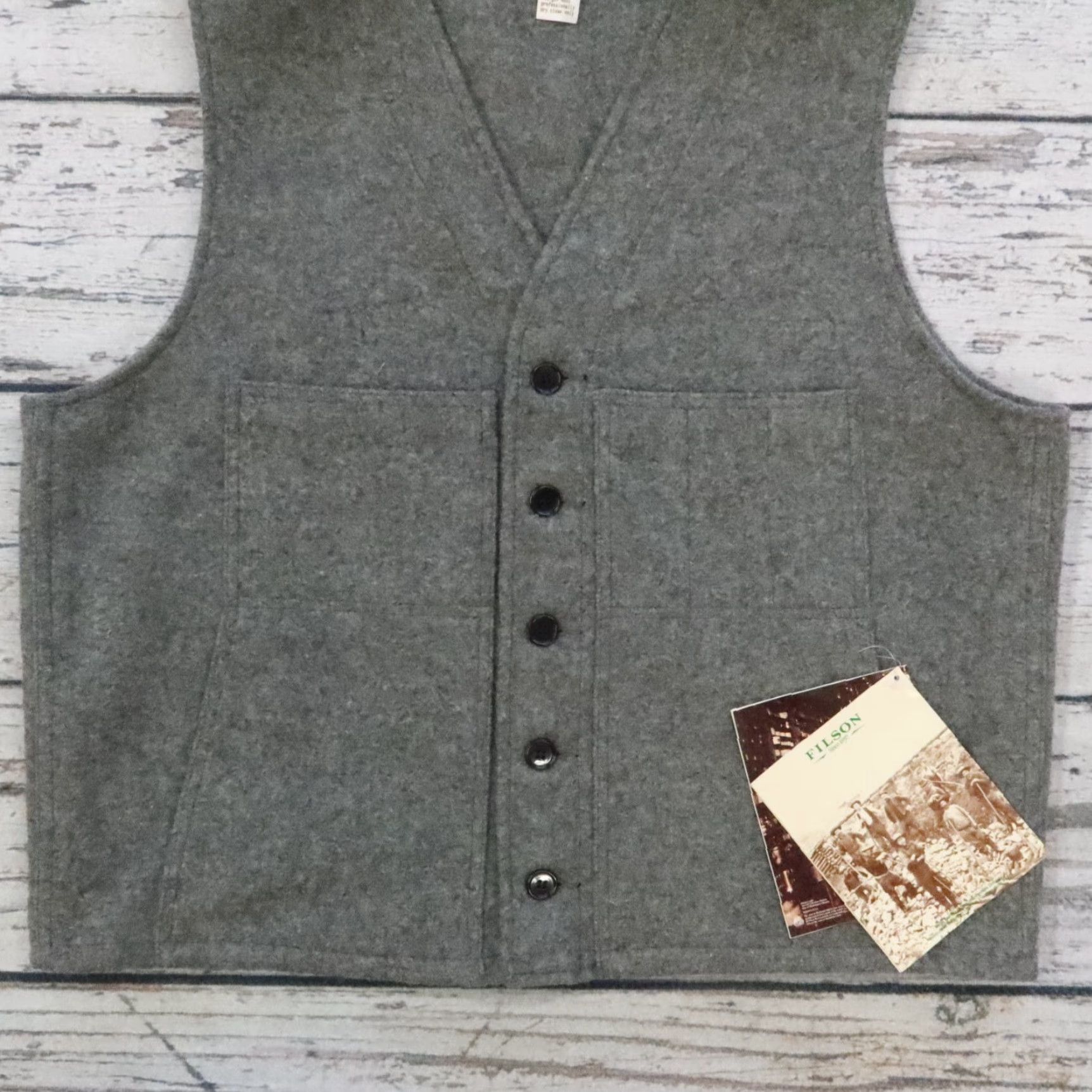 Filson Vintage Filson Style 20 Wool Mackinaw Cruiser Vest Mens 48 Gray New Deadstock Size US M / EU 48-50 / 2 - 3 Thumbnail