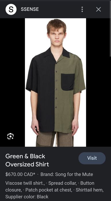 Song For The Mute SFTM Green & Black Oversized Shirt (final drop