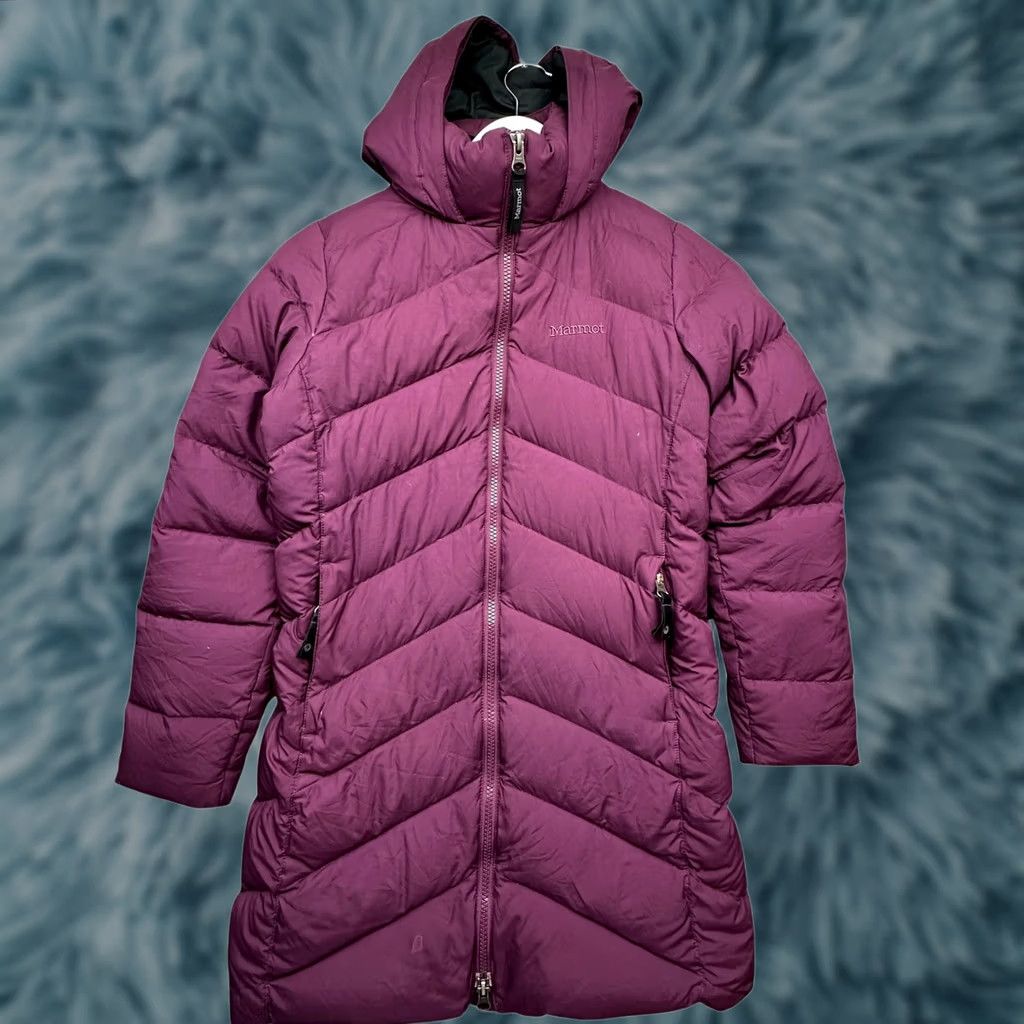 Marmot Marmot Montreaux 700 Fill Down Coat Jacket Womens Medium Purple Parka Fleece Long Hooded Full Zip Pockets Casual Autumn Winter Outdoors Mens? Ladies? Size S / US 4 / IT 40 - 1 Thumbnail