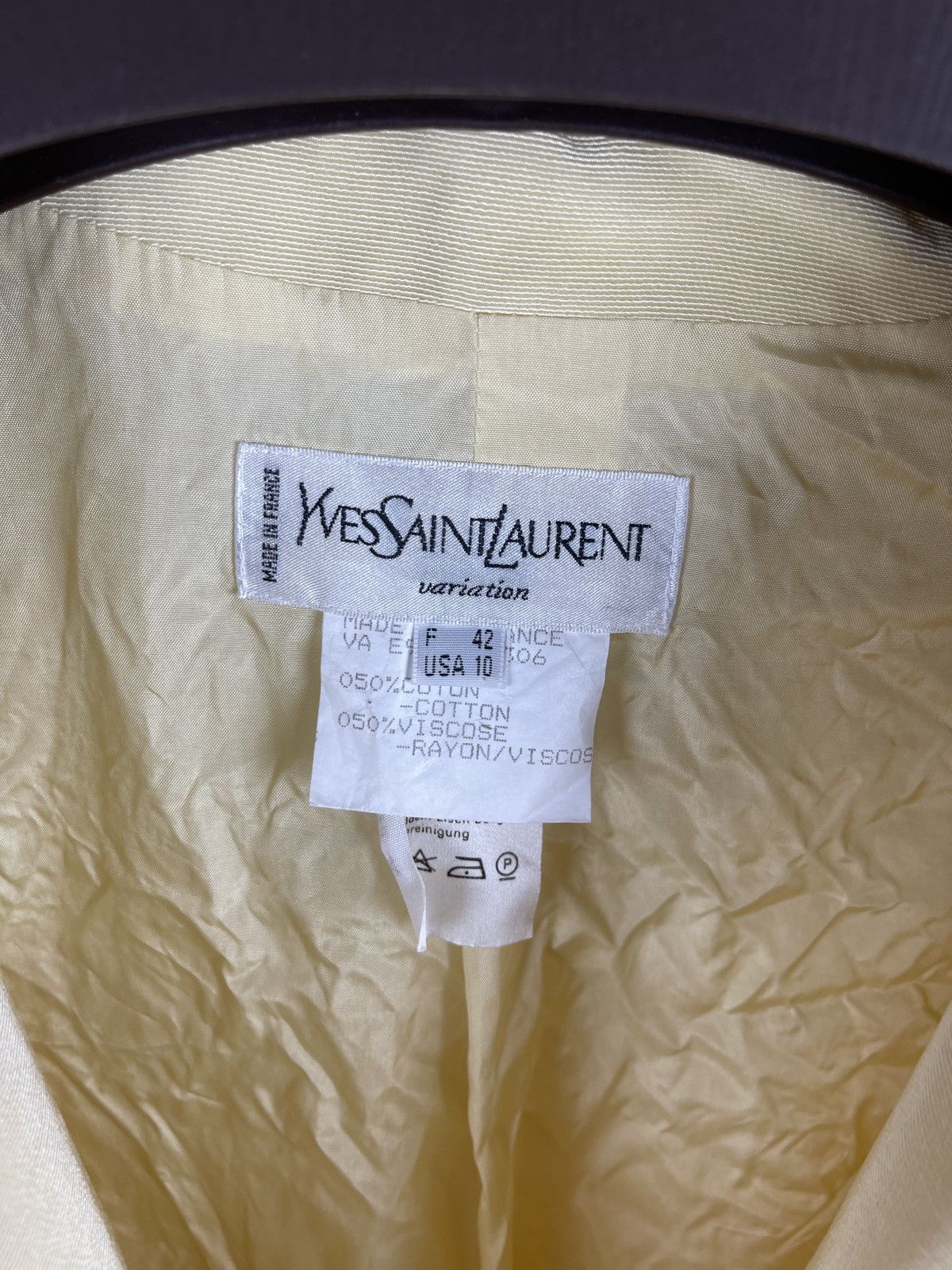 Other Yves Saint Laurent variation vintage made in France blazer Size L / US 10 / IT 46 - 10 Thumbnail