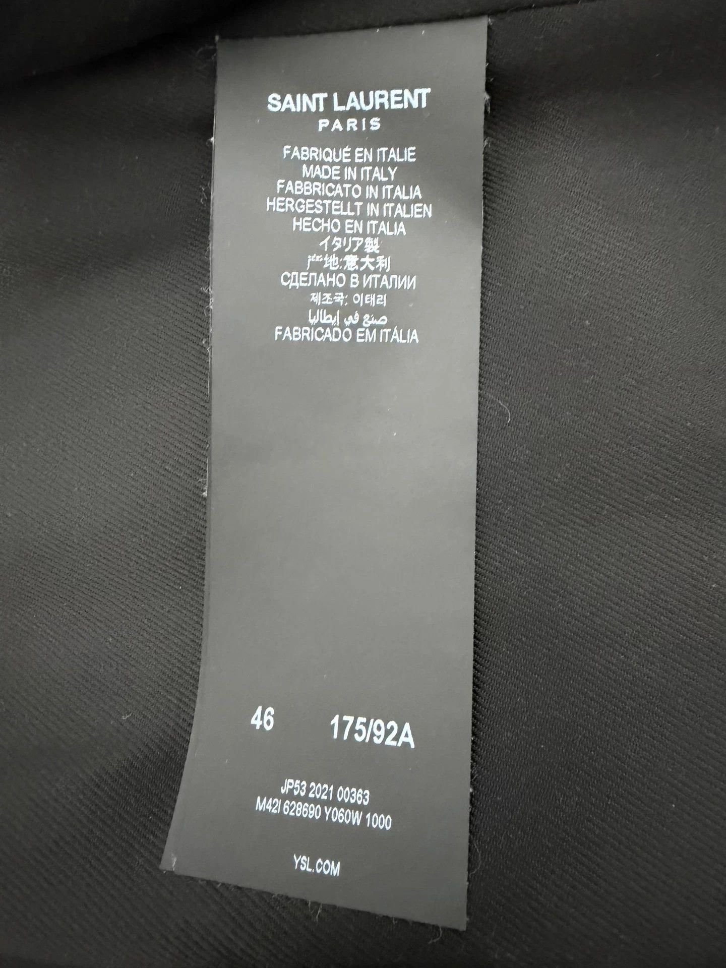 Saint Laurent Paris SLP 21FW black double breasted navy wool coat 46 Size US S / EU 44-46 / 1 - 5 Thumbnail