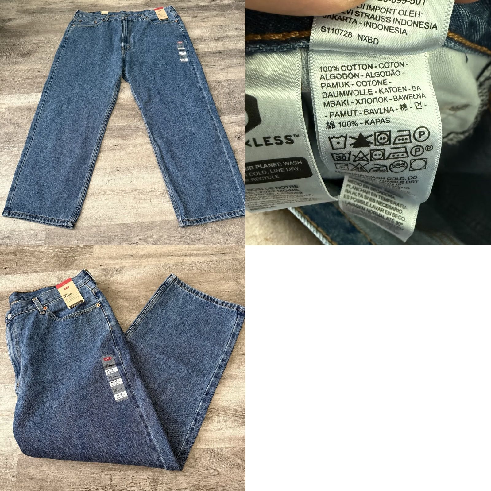 Levi's Levi's 550 Jeans Relaxed Fit Men Big Tall 44x29 Medium Blue Wash 100% Cotton NEW Size US 44 / EU 60 - 8 Thumbnail