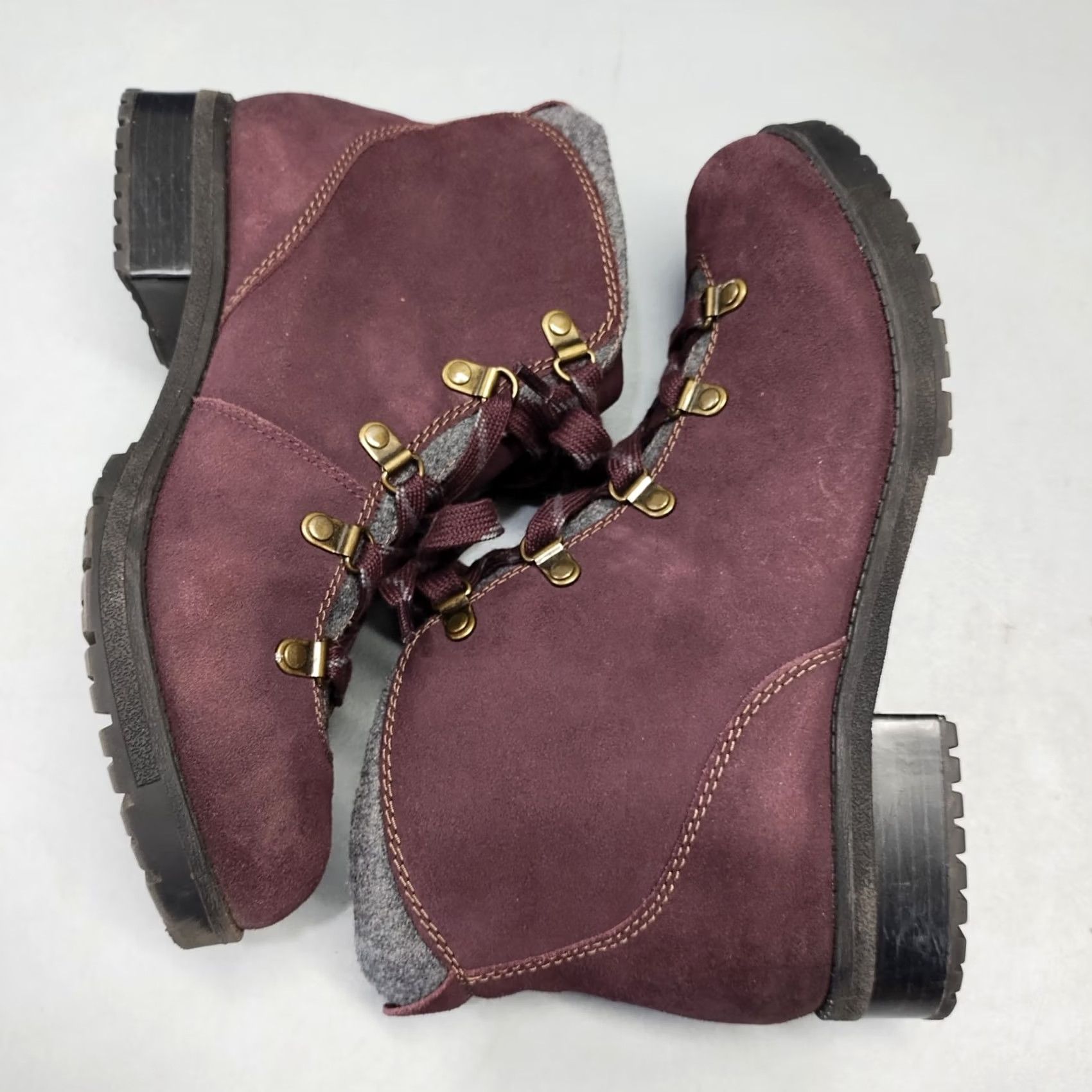 Clarks Clarks Collection Faralyn Alpha Ankle Boots Womens US Size 9W Burgundy Lace Up Size US 9 / IT 39 - 4 Thumbnail