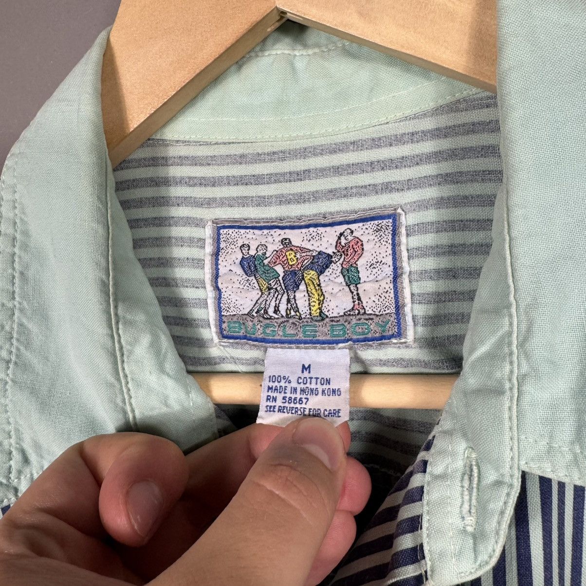 Vintage Vintage Bugle Boy Striped Workwear Shirt Size US M / EU 48-50 / 2 - 3 Thumbnail