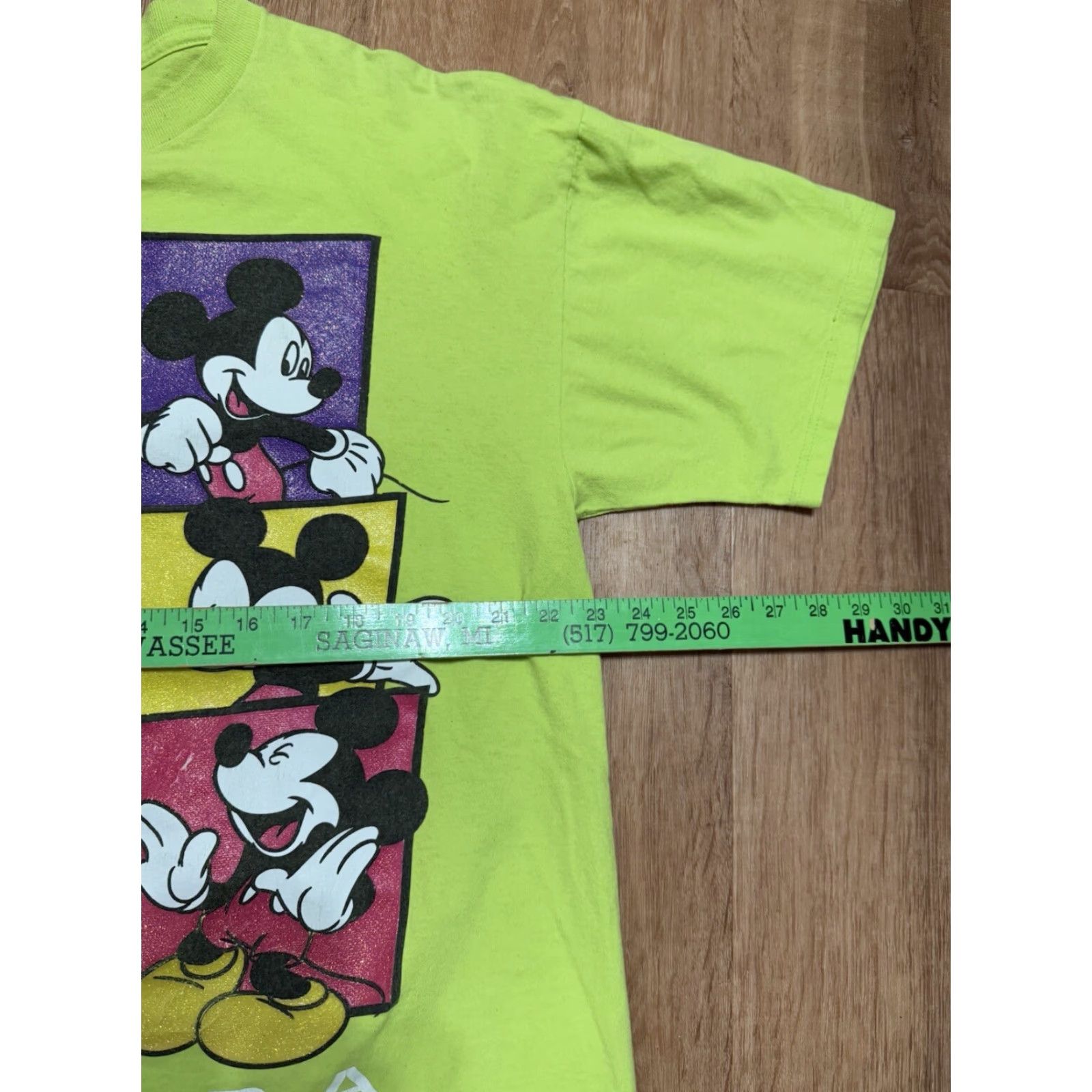 Mickey Unlimited VINTAGE Mickey Unlimited Mickey Mouse AOP Shirt Mens XL Neon Green 90s Cartoon Green Mens XL Mickey Mouse Size US XL / EU 56 / 4 - 5 Thumbnail