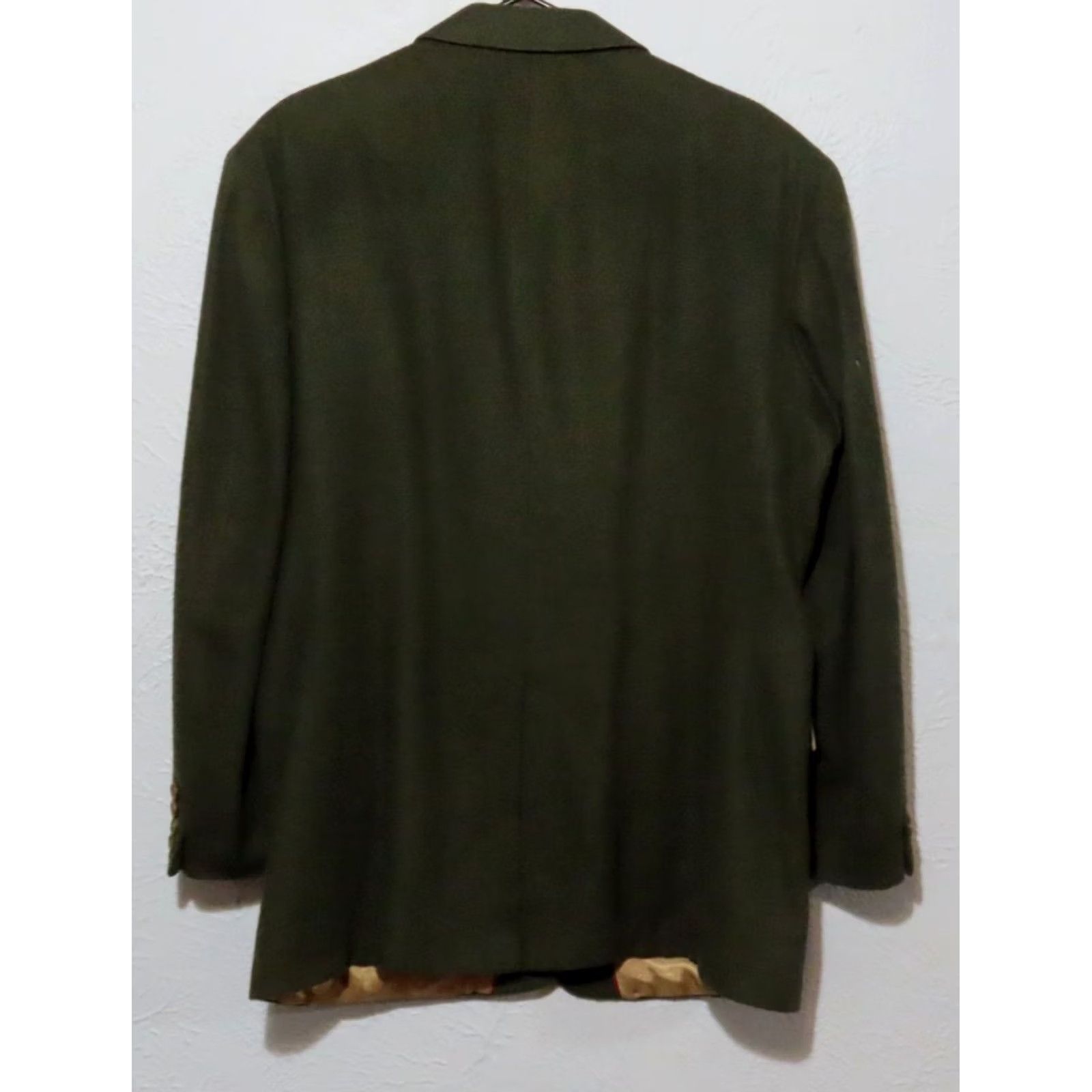 Evan Picone VINTAGE Evan Picone Blazer Jacket Sports Men Dark Green Camel Hair Tailored Two-Button Single-Breasted Notch Lapel Classic Regular Size L Size 42R - 7 Thumbnail
