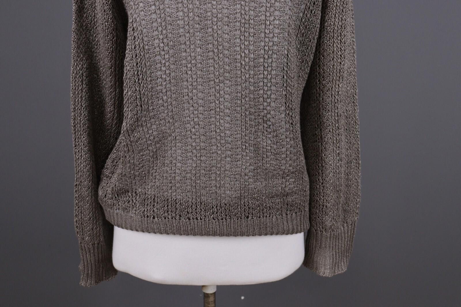 Oscar De La Renta Oska Brown Lagenlook Relaxed Linen Sweater Size 2 / M Size XS / US 0-2 / IT 36-38 - 11 Thumbnail
