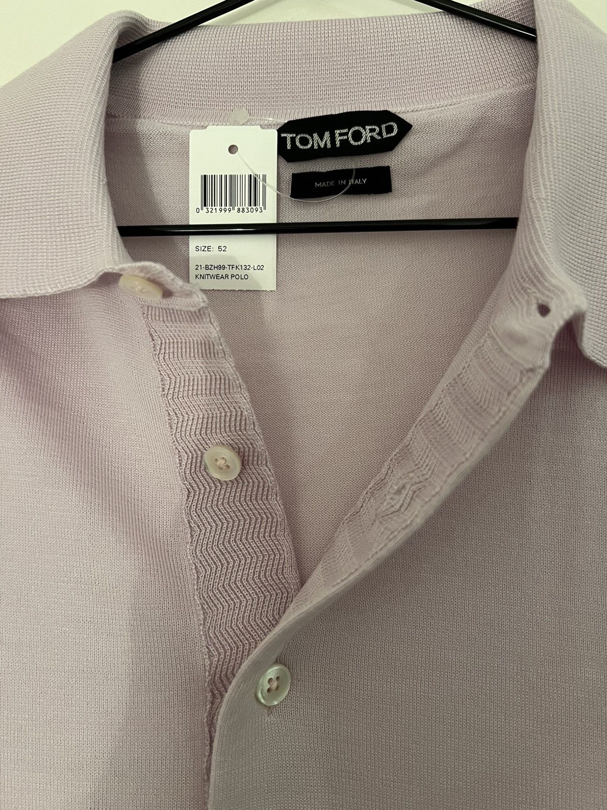 Tom Ford TOM FORD Polo Sweater 52 Italy 70% Cashmere 30% Silk Pink Size US L / EU 52-54 / 3 - 4 Thumbnail