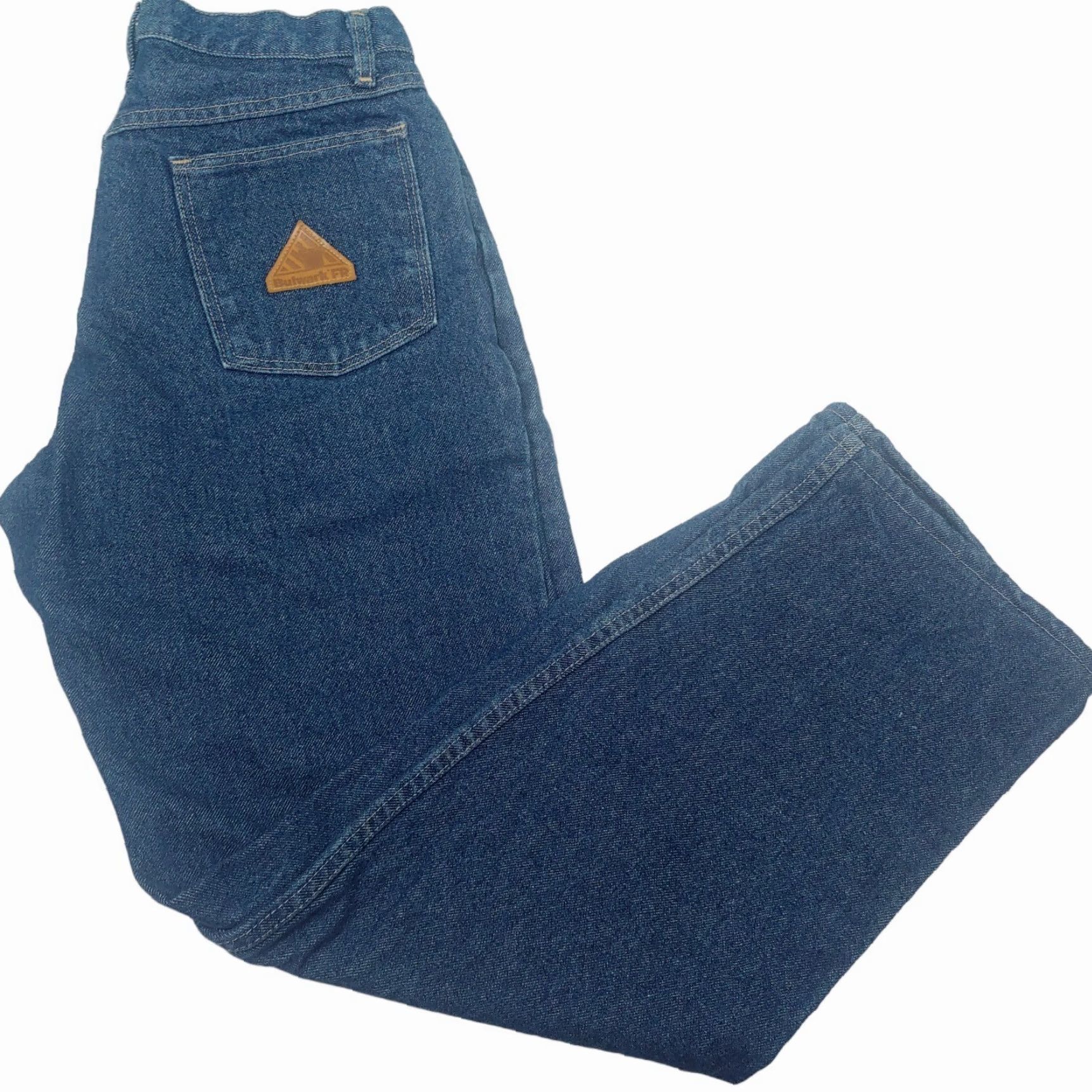 Denime Bulwark Women’s Jeans Flame-Resistant 5-Pocket Denim Medium Wash 32x32 Blue Safety Gear 10 Regular Belt Loops Womens Size 32" / US 10 / IT 46 - 2 Thumbnail