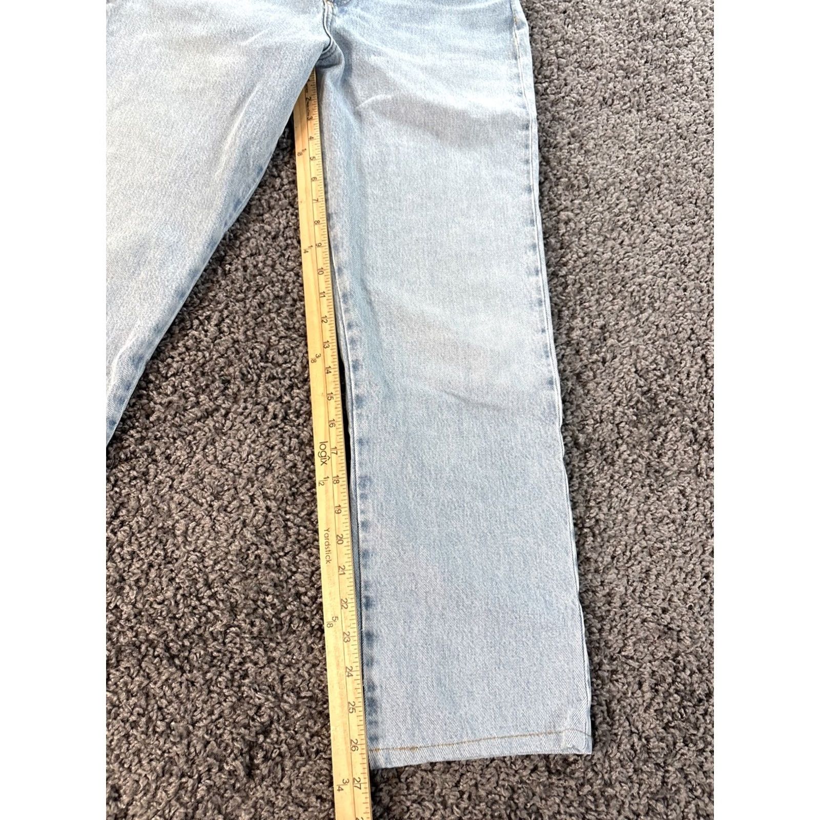 Agolde AGOLDE Jeans Women 27 Criss Cross Light Blue Denim 5-Pocket Straight Relaxed Vintage: No 90s City Bohemian Size 27" / US 4 / IT 40 - 2 Thumbnail