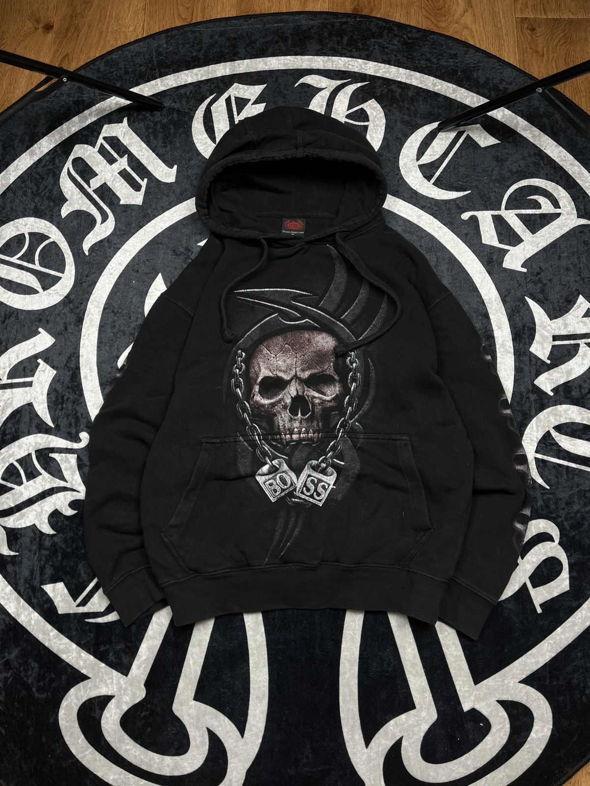 Le Grande Bleu (L.G.B.) Vintage LGB IfSixWasNine Style Skull Boss Spiral Hoodie Size US M / EU 48-50 / 2 - 1 Thumbnail