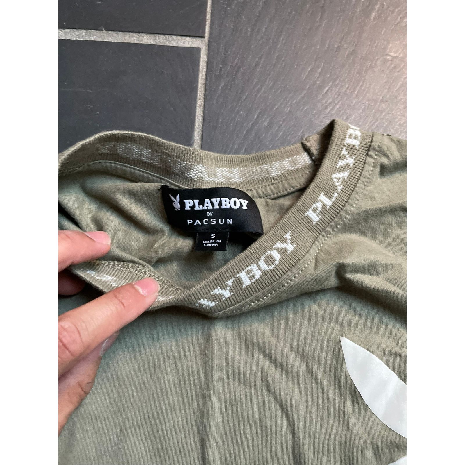Playboy Playboy Khaki Green Tshirt Small Size US S / EU 44-46 / 1 - 3 Thumbnail