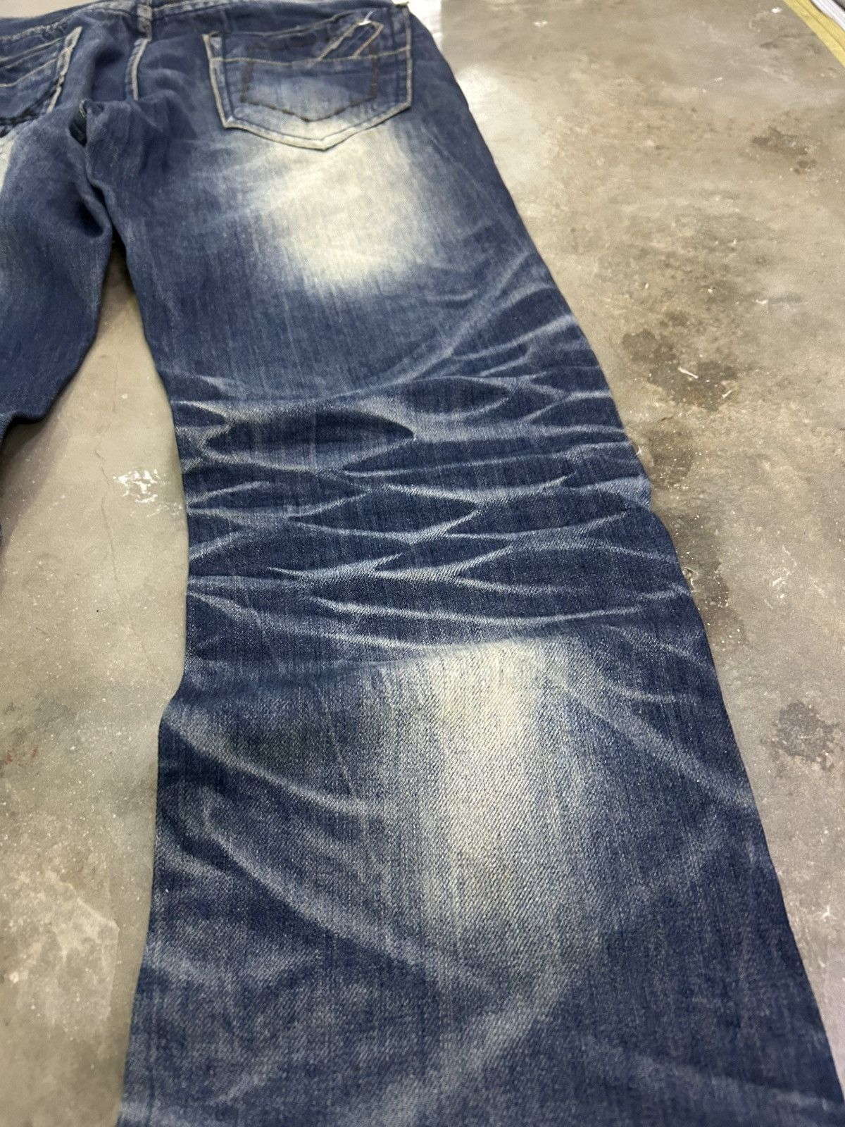 If Six Was Nine Jianai Denim Stacked Grunge Fit Heavy Fade Whisker Washed Size US 28 / EU 44 - 15 Thumbnail
