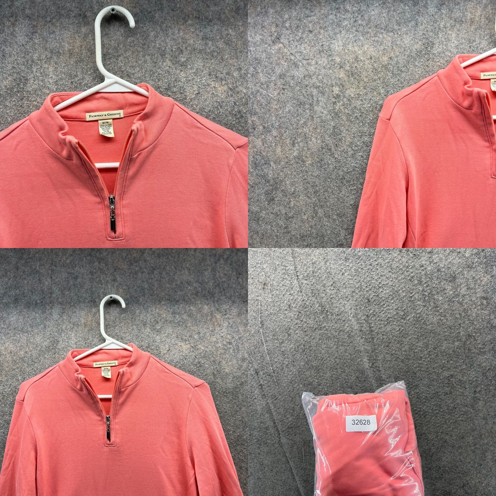 Vintage Fairway & Greene Sweatshirt Women M Peach 1/4 Zip Pullover Long Sleeve Mock Neck Activewear Golf Regular Size XS-? Size M / US 6-8 / IT 42-44 - 8 Thumbnail