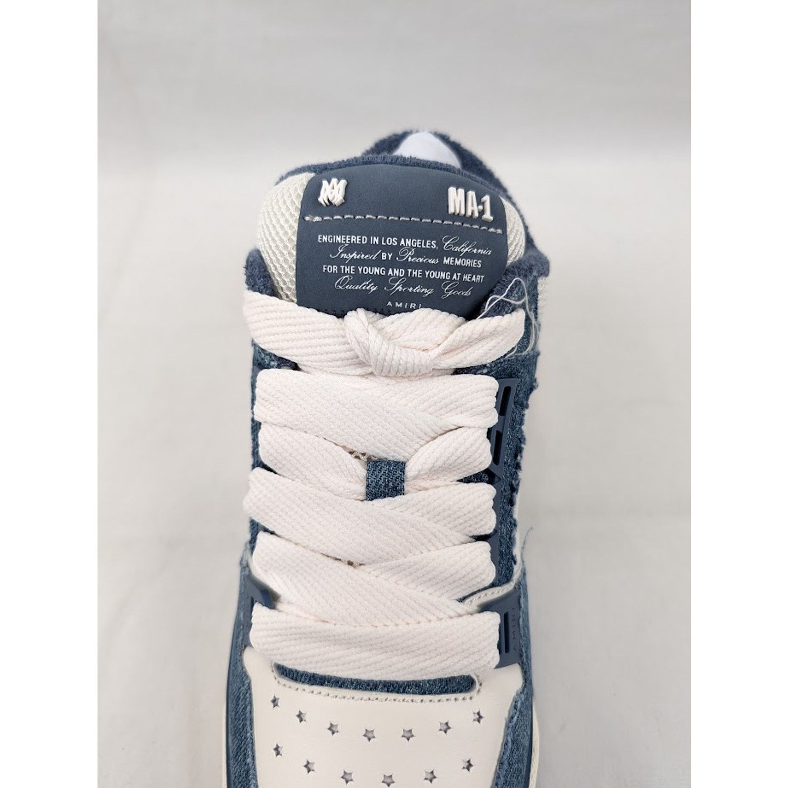 Amiri o1rshd1 Vintage Denim MA-1 Sneakers in Washed Indigo Size US 8 / EU 41 - 6 Thumbnail