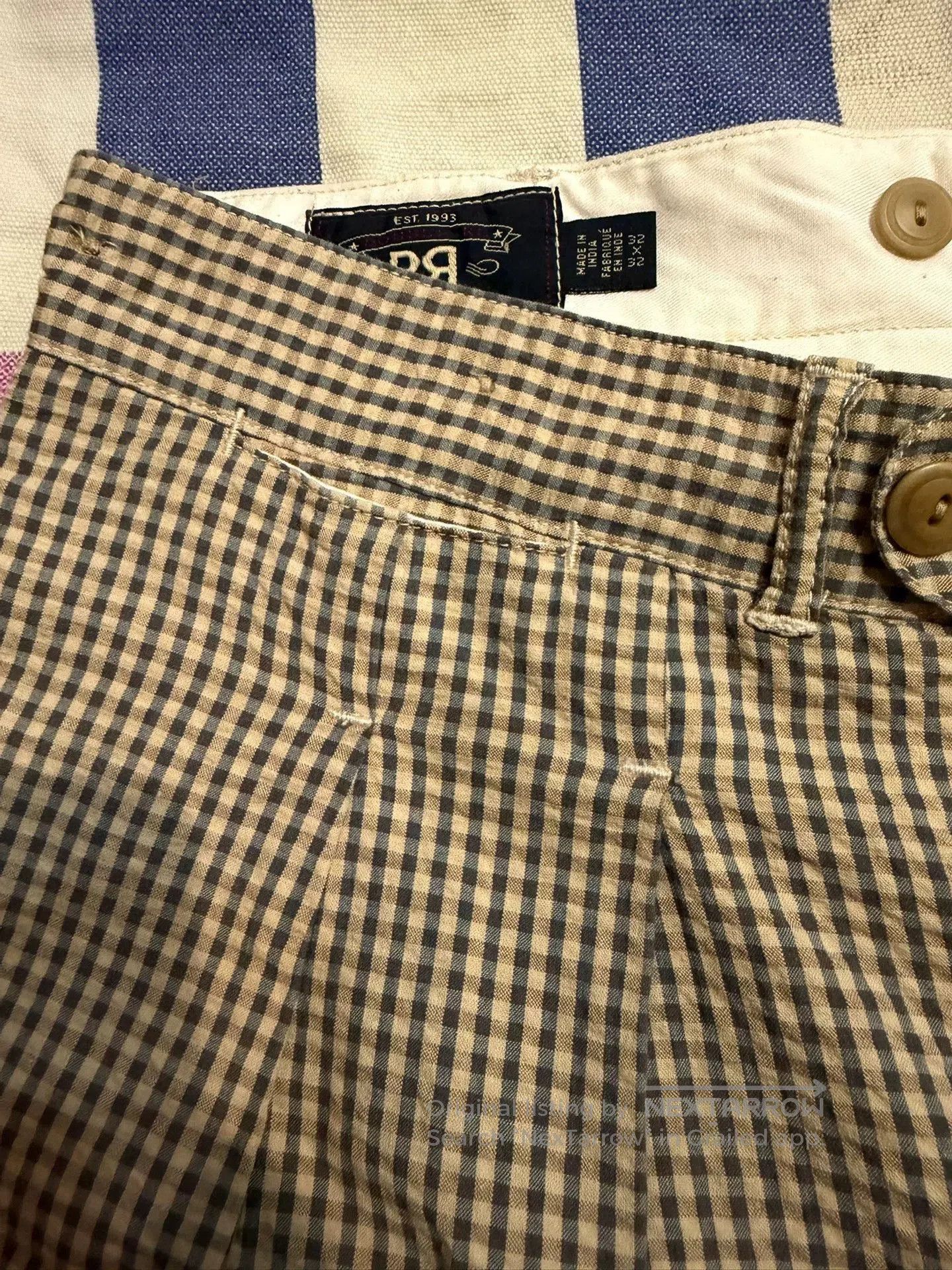 RRL Ralph Lauren RRL Seersucker Double Pleat Casual Pants. Size US 32 / EU 48 - 4 Thumbnail