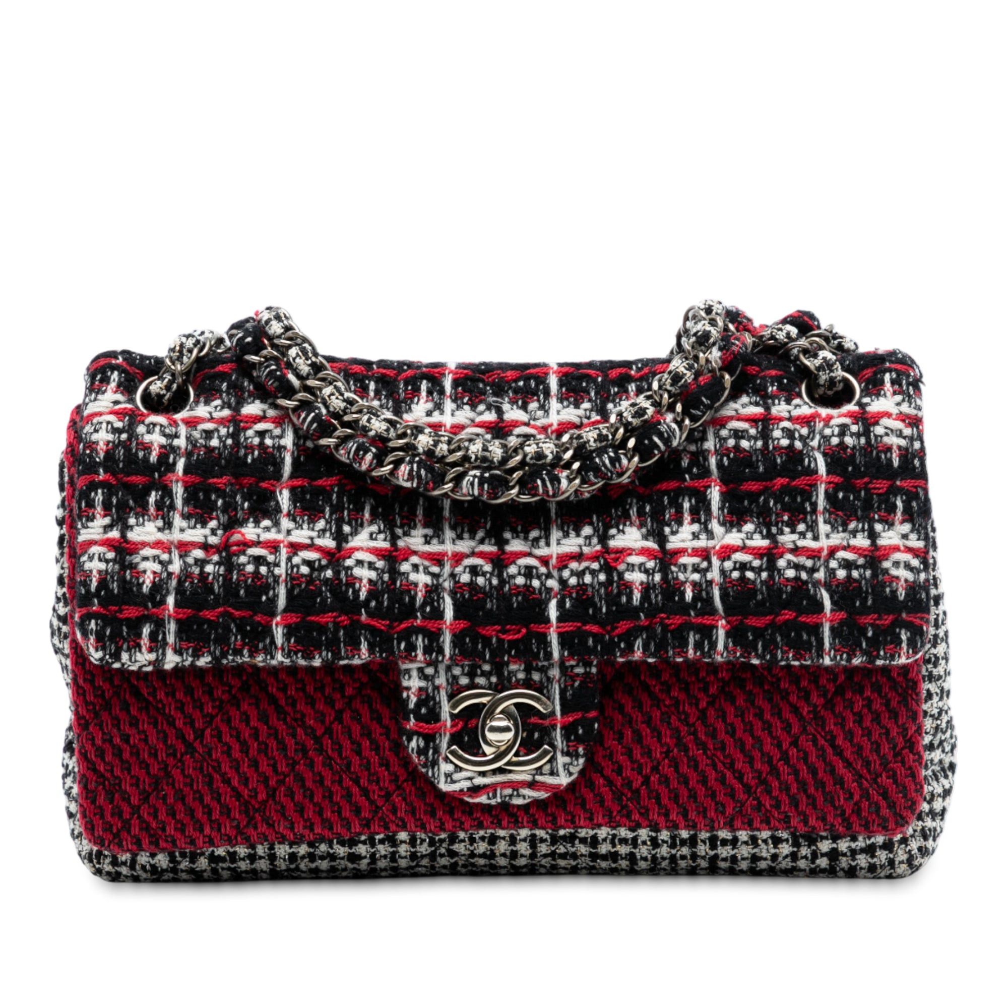 Medium CC Tweed Multi Print Double Flap