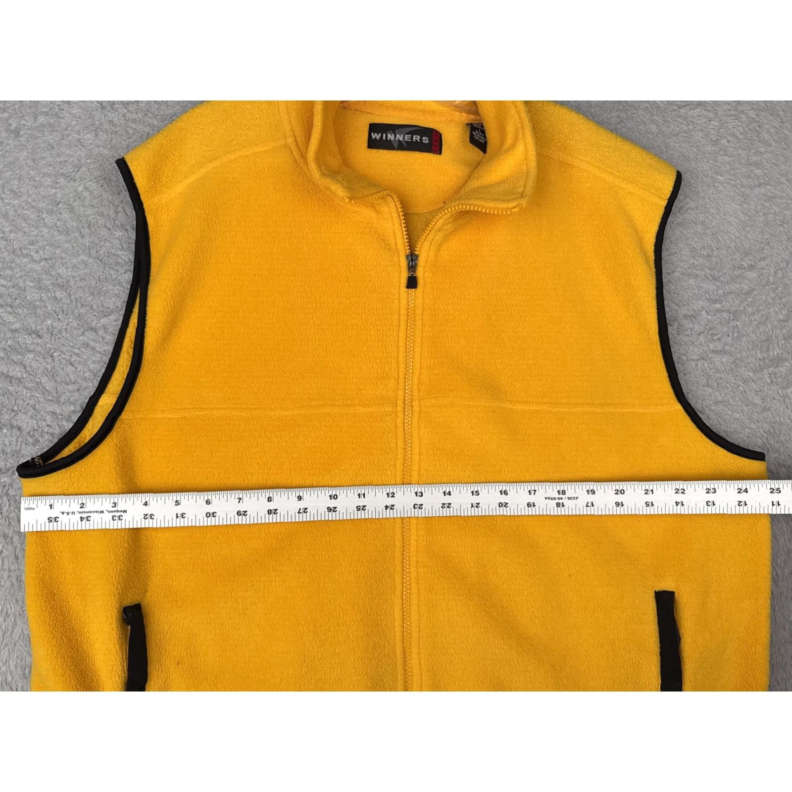 Vintage Winners Tech Vest Mens L Yellow Fleece Full Zip Sleeveless Outdoor Casual Clothing Size US L / EU 52-54 / 3 - 7 Thumbnail