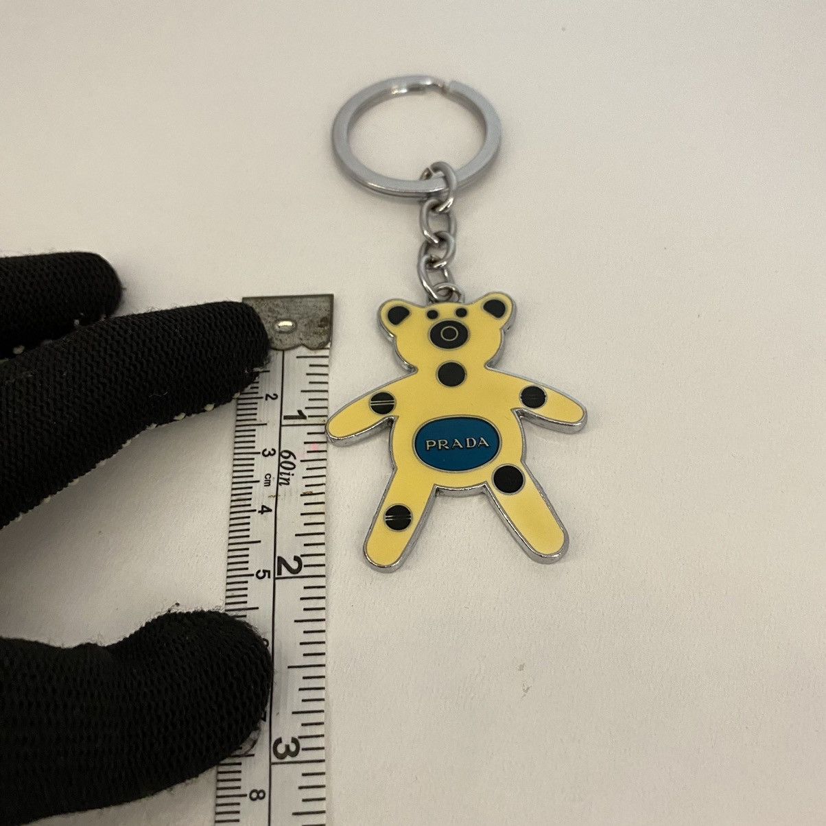 Prada Teddy Bear Prada Logo Metal Keyring Key Holder Keychain Size ONE SIZE - 8 Thumbnail