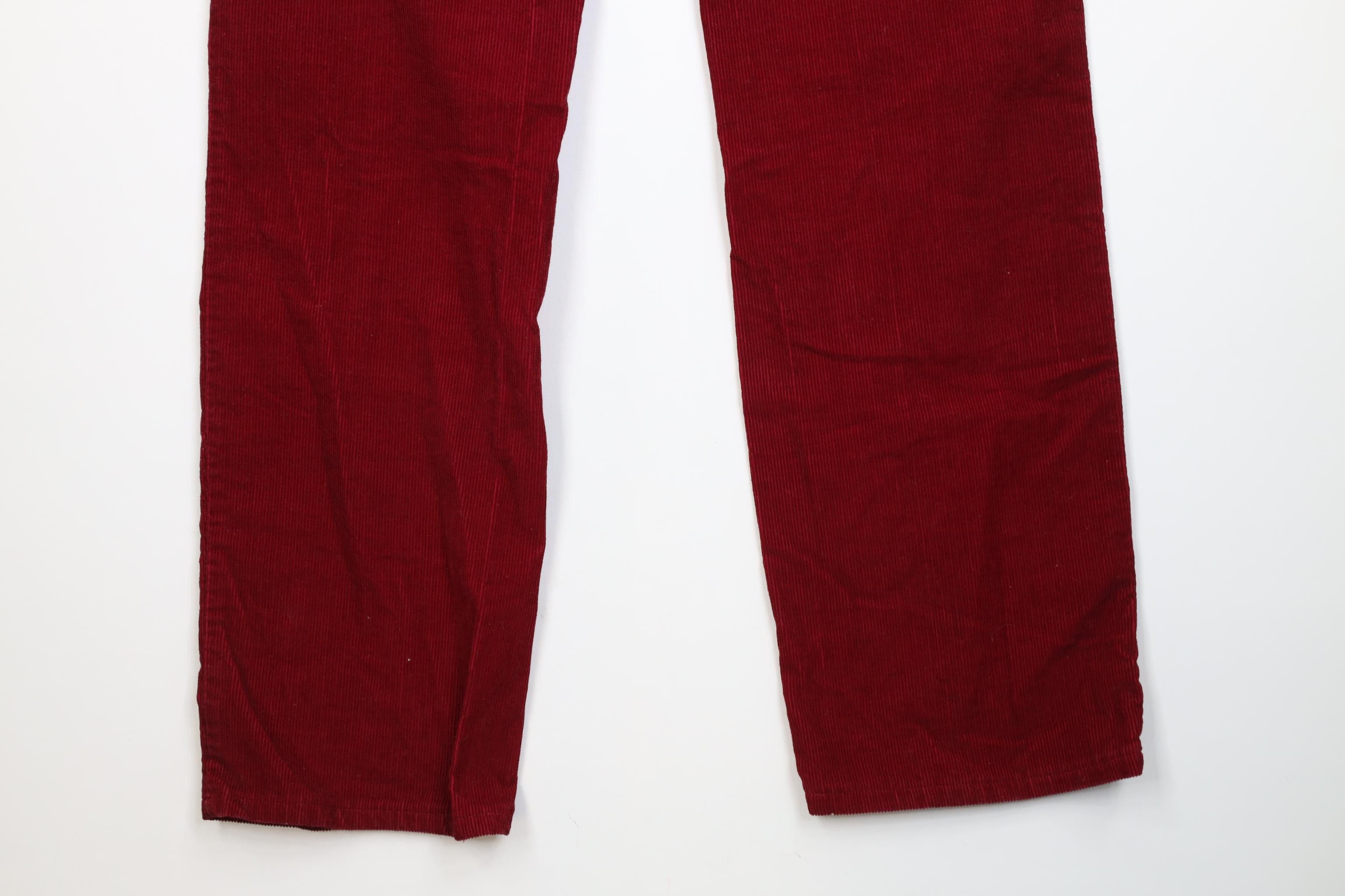Vintage Vintage 70s 80s Streetwear Corduroy Chino Pants Red USA Size 34" / US 12 / IT 48 - 12 Thumbnail