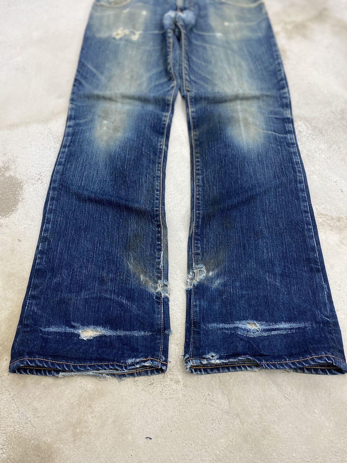 If Six Was Nine Vintage Meple Straight Leg Distressed Worn Look Classic Fade Size US 31 - 4 Thumbnail