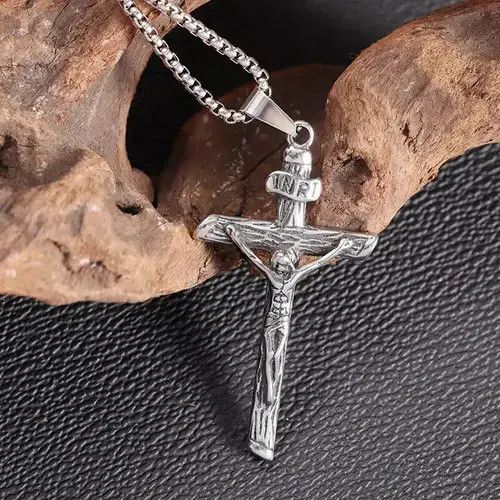 Vintage Christian Cross Necklace Size ONE SIZE - 4 Thumbnail
