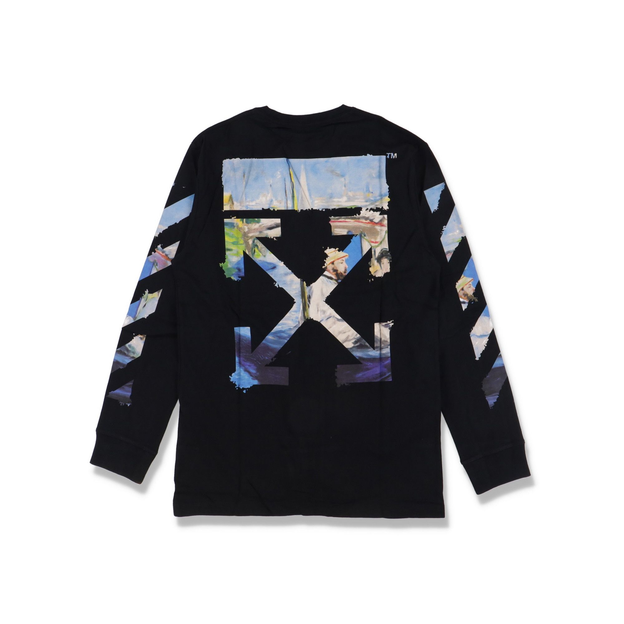 Off-White Black Painting Arrows Long Sleeve T-Shirt Size US XXS / EU 40 - 1 Thumbnail