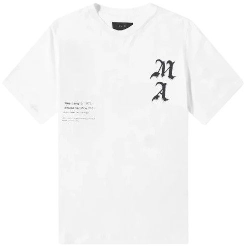 Amiri o1gr1nt0426 Wes Lang Checker Skull T-Shirt in White Size US S / EU 44-46 / 1 - 2 Thumbnail