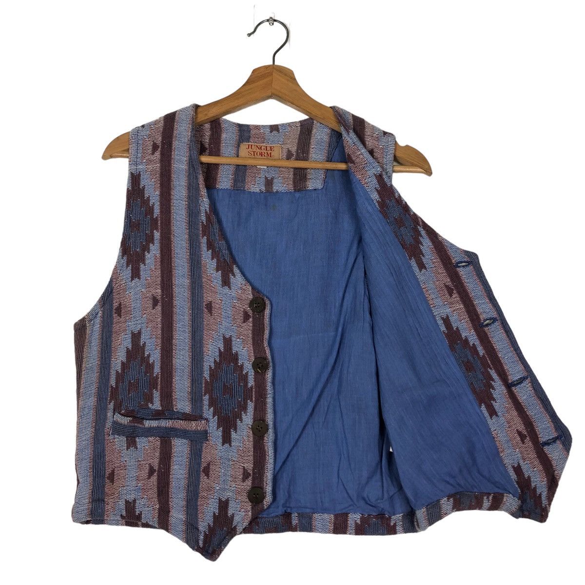 Japanese Brand 🔥90’s Vintage Vest Navajo Aztec Chimayo Jungle Storm Size US M / EU 48-50 / 2 - 10 Thumbnail